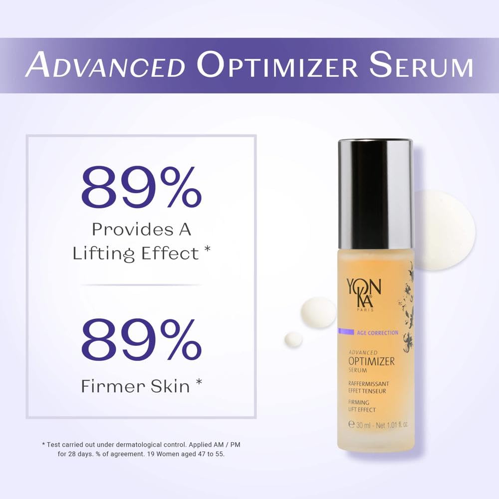 Yon-Ka Advanced Optimizer Anti-Aging Serum 30ml - Firming & Lifting Face Serum with Marine Collagen & Hyaluronic Acid | Dermatologist-Tested, 89% Natural Ingredients | Reduce Wrinkles & Boost Radiance for Youthful Skin | Perfect for Daily Skincare Routine & Nighttime Rejuvenation