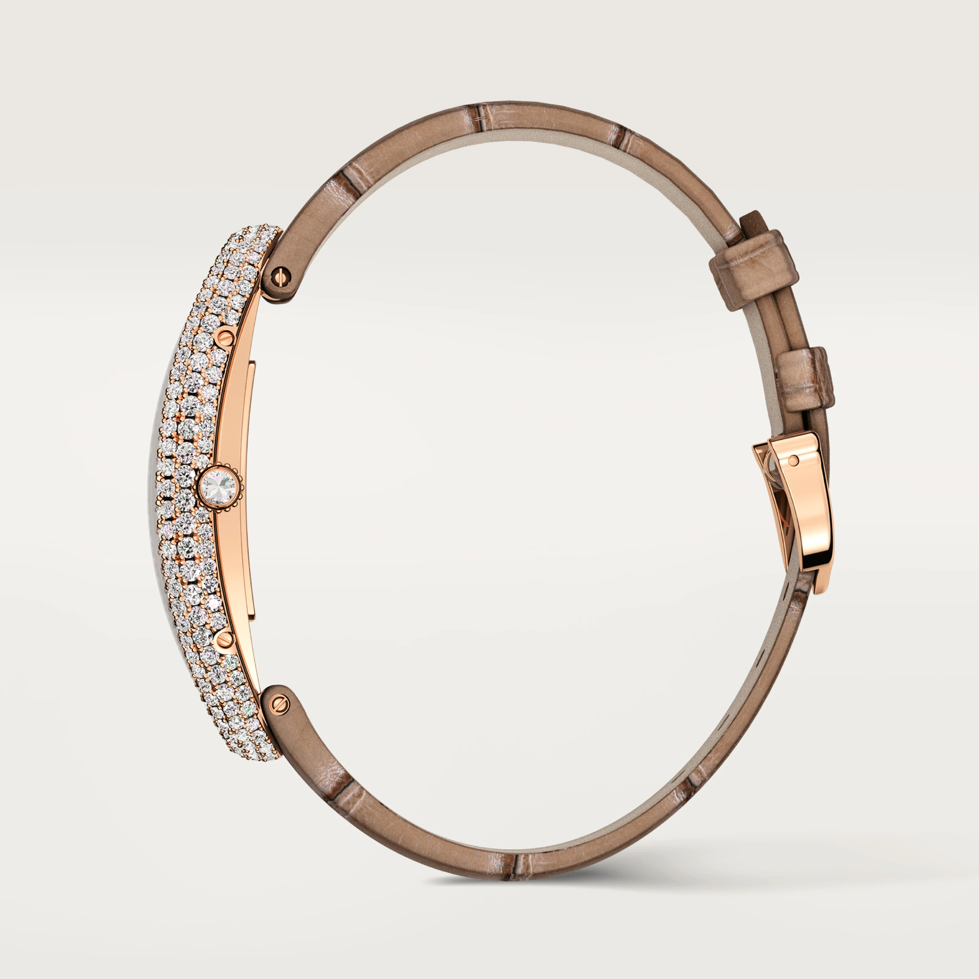 Cartier Baignoire 18K Rose Gold Diamond Ladies Watch - Luxury Swiss Timepiece for Women, Elegant Dress Watch for Special Occasions & Formal Events
