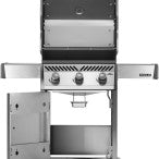 Napoleon Rogue 425 3-Burner Propane Gas Grill with Side Shelves - Outdoor BBQ Grill for Patio, Backyard, and Tailgating Parties