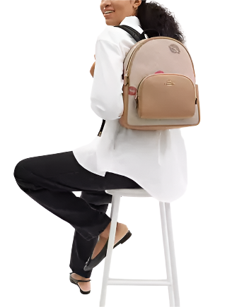 Coach Signature Canvas Lips Print Backpack - Stylish & Durable Court Backpack for Women, Perfect for Work, School & Travel Accessories