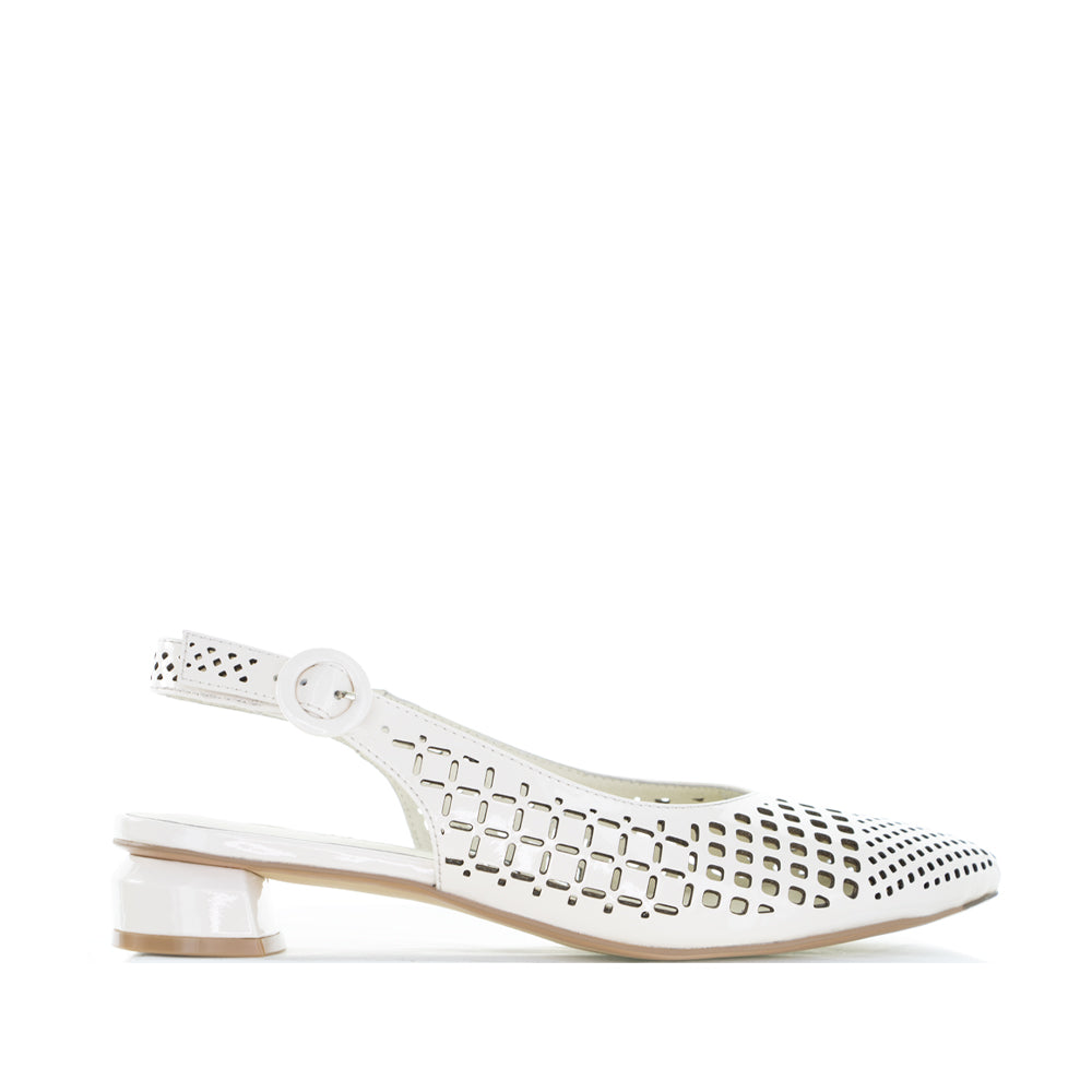 DJANGO & JULIETTE FABBI IVORY PATENT LEATHER WOMEN'S SHOES - Elegant High Heel Pumps for Weddings, Parties & Formal Events