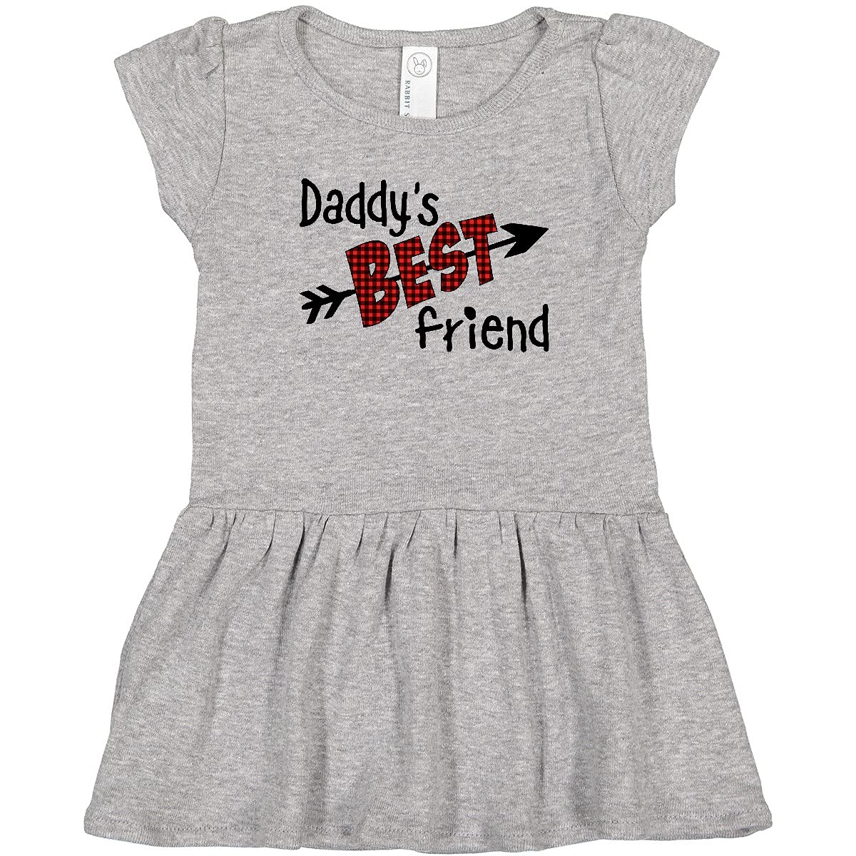 Stylish Arrow & Plaid Letters Toddler Dress - Inktastic Daddy's Best Friend Design - Perfect for Family Outings & Casual Playdates