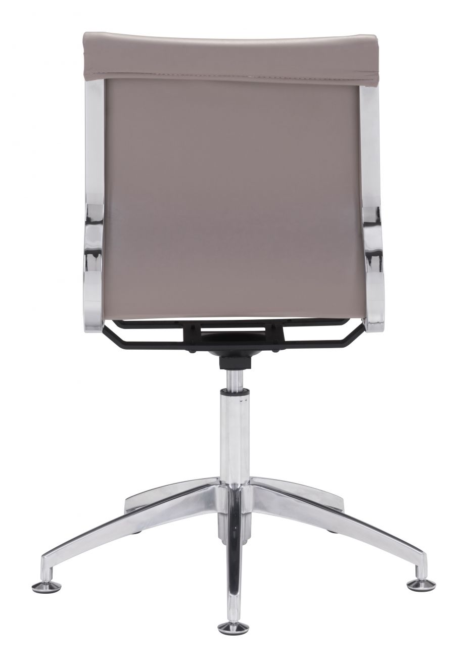 Zuo Modern Glider Conference Chair - Vinyl Taupe Swivel Office Chair for Comfortable Meetings & Home Office - Perfect for Conference Rooms, Executive Offices & Workstations