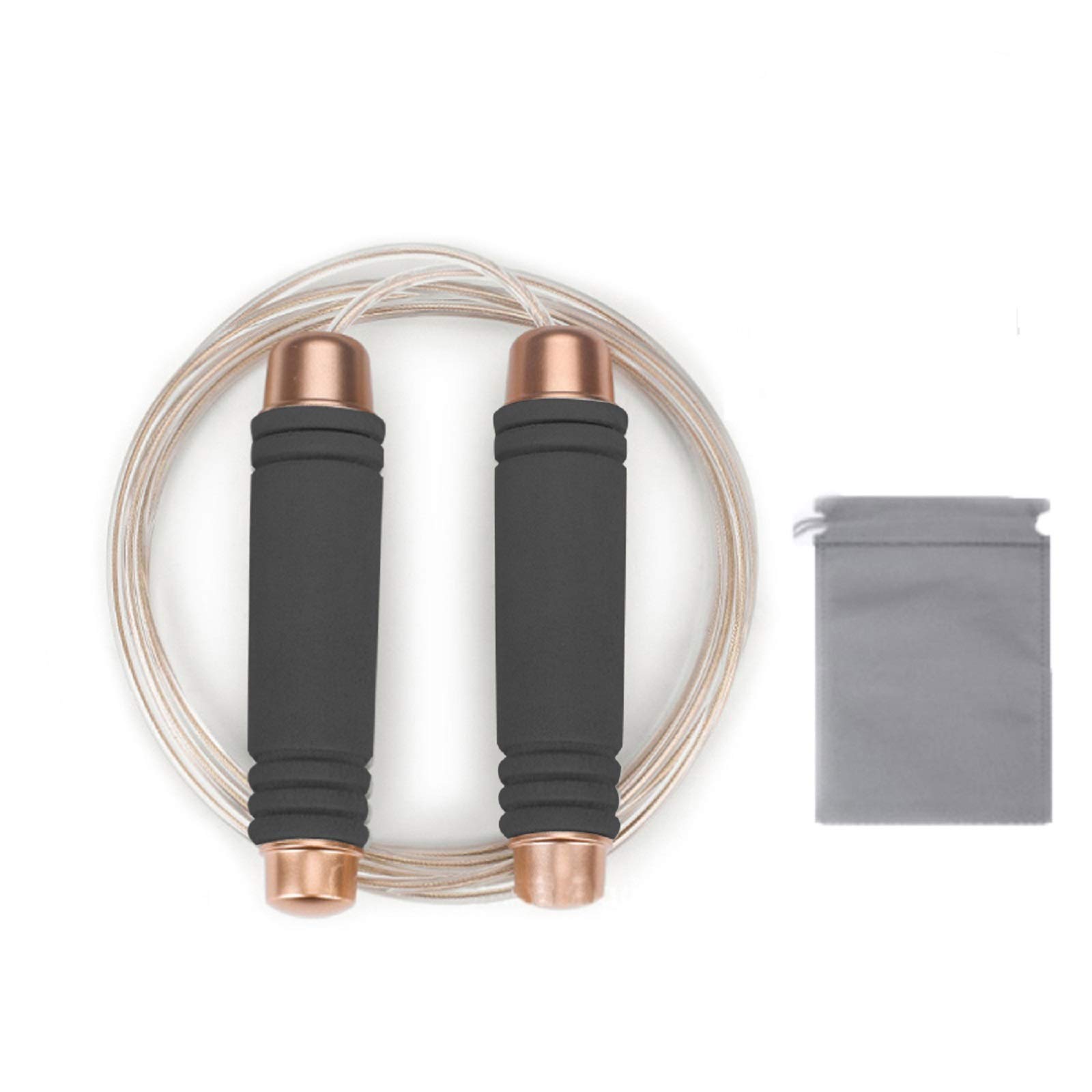 1LB Tangle-Free Speed Jump Rope with Ball Bearings & Memory Foam Handles - Adjustable Skipping Rope for Men, Women & Kids - Perfect for Crossfit Training, Boxing, Cardio Workouts & Home Fitness