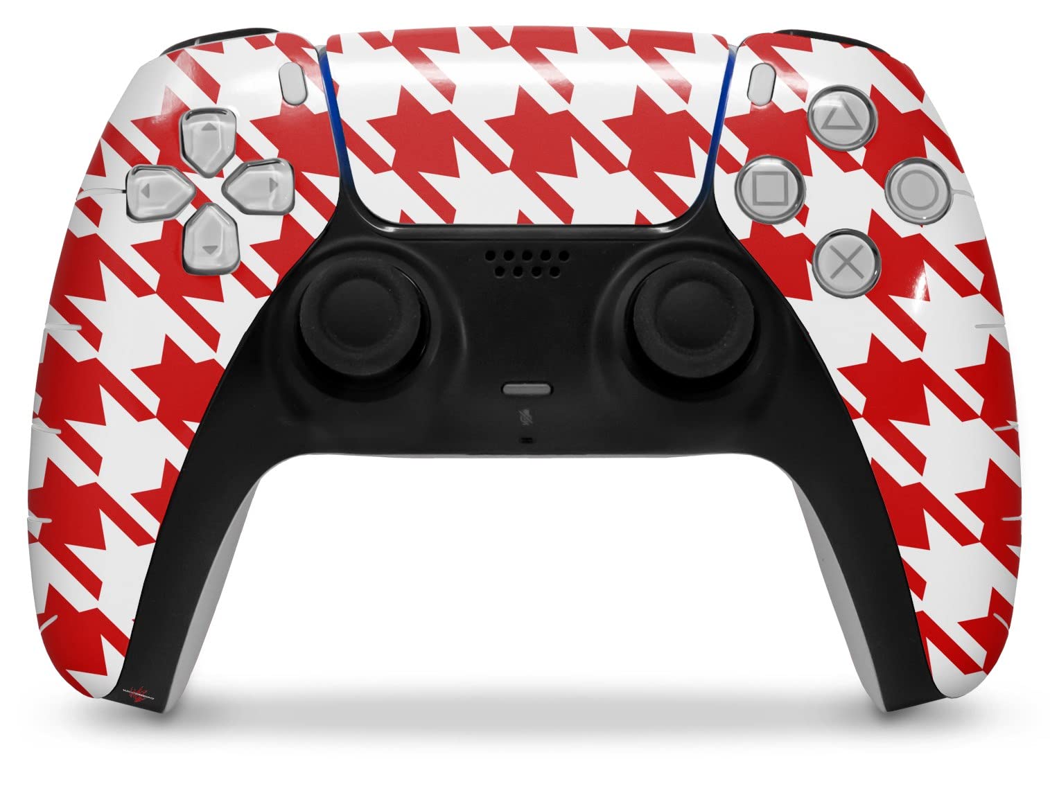 PS5 DualSense Skin Wrap - Houndstooth Red for Gaming Protection
