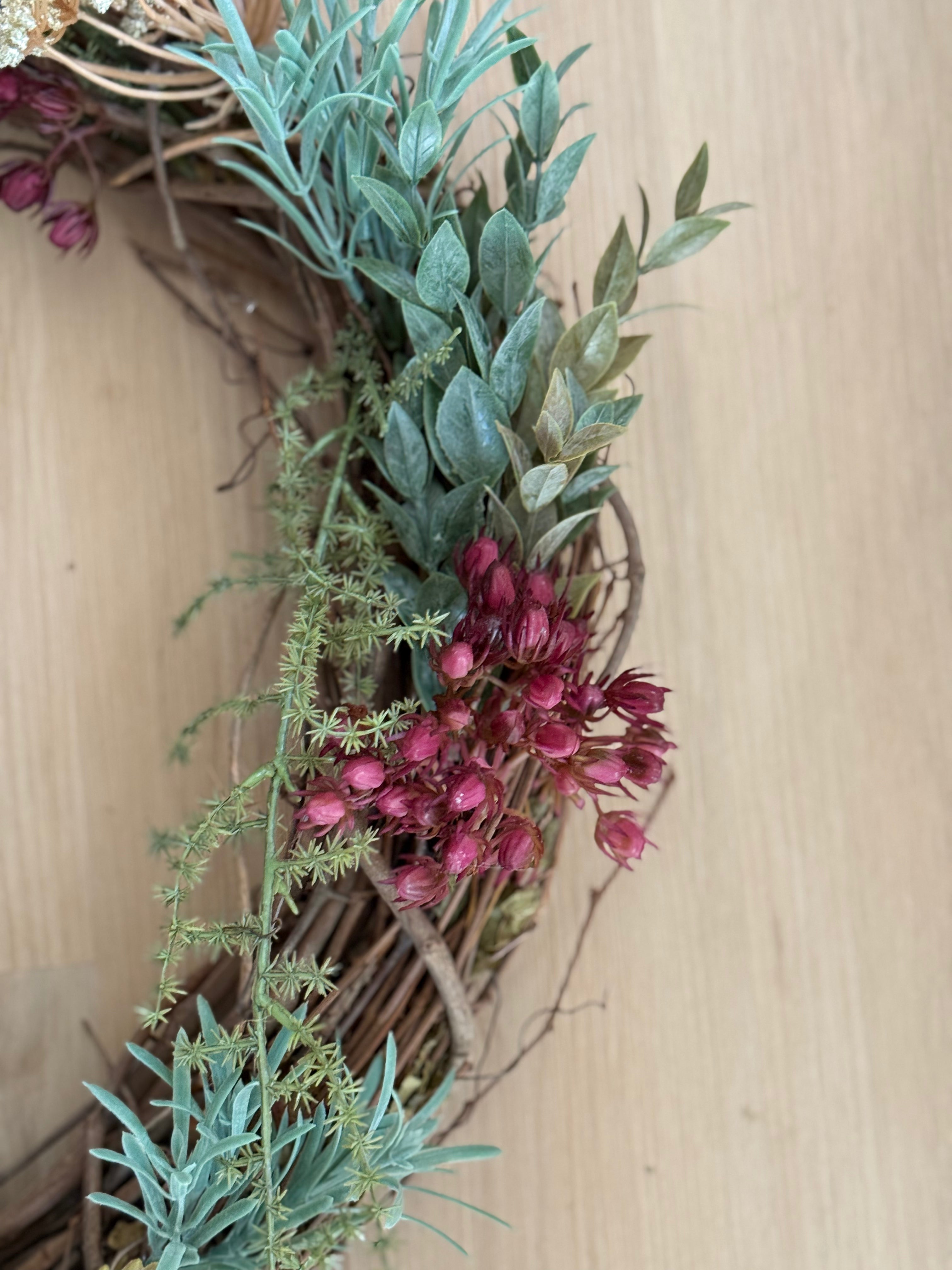 Thornbury Wreath - Elegant Floral Wreath for Front Door, Christmas, Holiday & Home Decor - Perfect for Year-Round Seasonal Decorations, Wedding, Party & Gift Giving