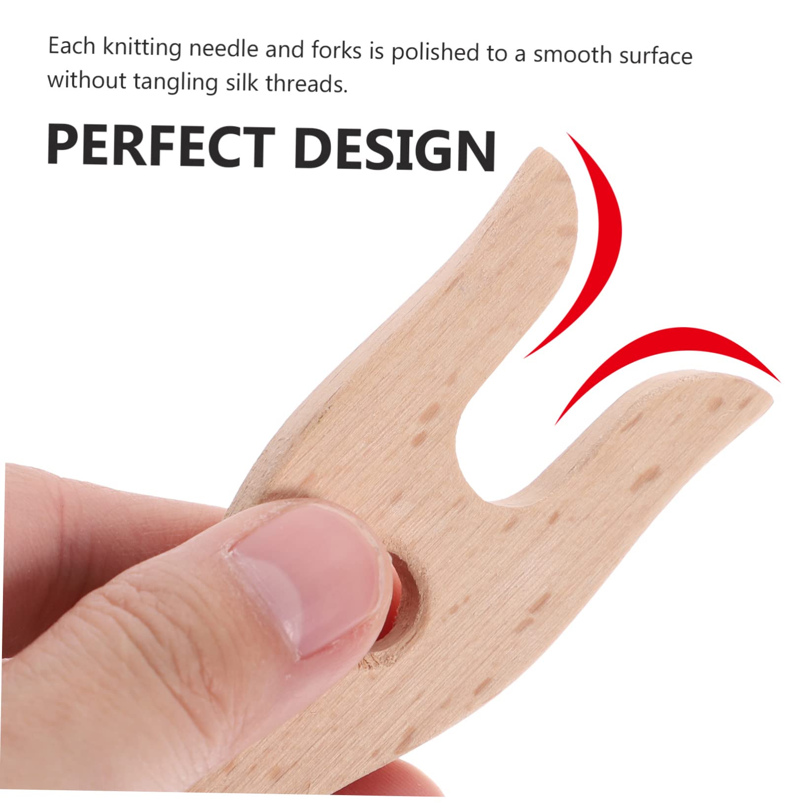 EXCEART Wooden Knitting Fork Set - DIY Weaving Kit with Crochet Hooks, Knitting Needles & Braiding Tools for Handmade Crafts | Perfect for Home Decor, Scarf Making & Yarn Projects (Reusable, Hand-Cut)