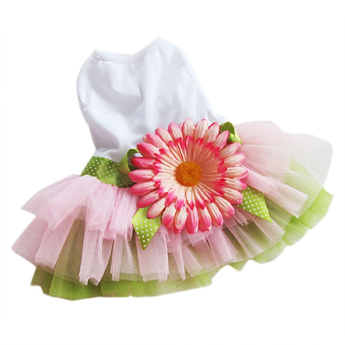 Dog Summer Clothes - Breathable Pet Dresses & Skirts with Floral Patterns for Small Medium Large Dogs - Perfect for Outdoor Walks, Beach Trips, and Summer Parties
