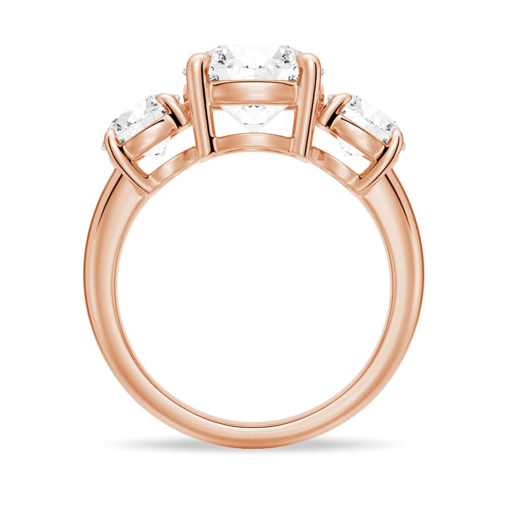 Exquisite Round Cut Three Stone Moissanite Engagement Ring for Women - Perfect for Proposals, Anniversaries & Special Occasions