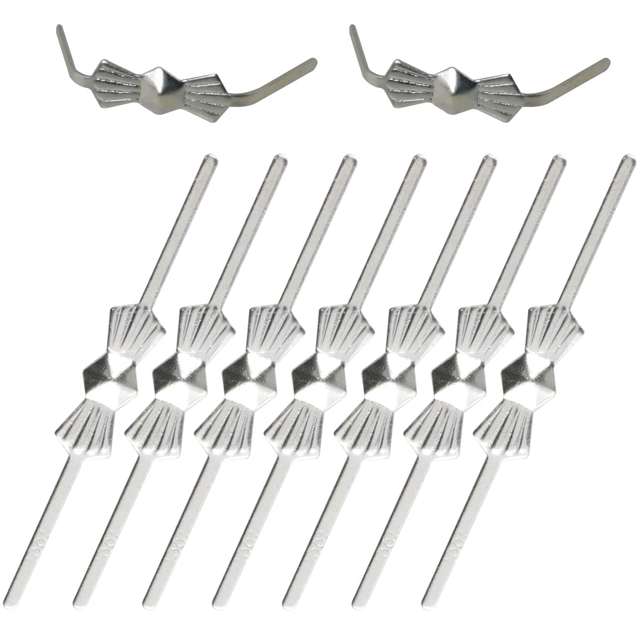 100pcs Silver Metal Butterfly Buckle Clips - 33mm Bow Tie Clips for DIY Beaded Curtain, Crystal Lamp Decor, Wedding & Home Decoration Accessories