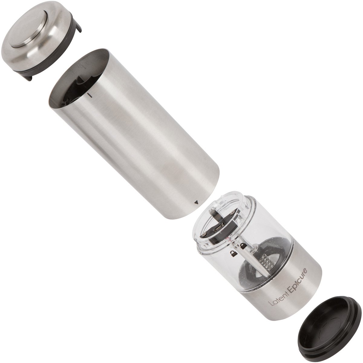 Premium Electric Salt and Pepper Grinder Set (2-Pack) - Rechargeable Stainless Steel Battery-Operated Mills with LED Light - Adjustable Ceramic Grinders for One-Hand Use - Perfect for Kitchen, Dining Table & Outdoor BBQ