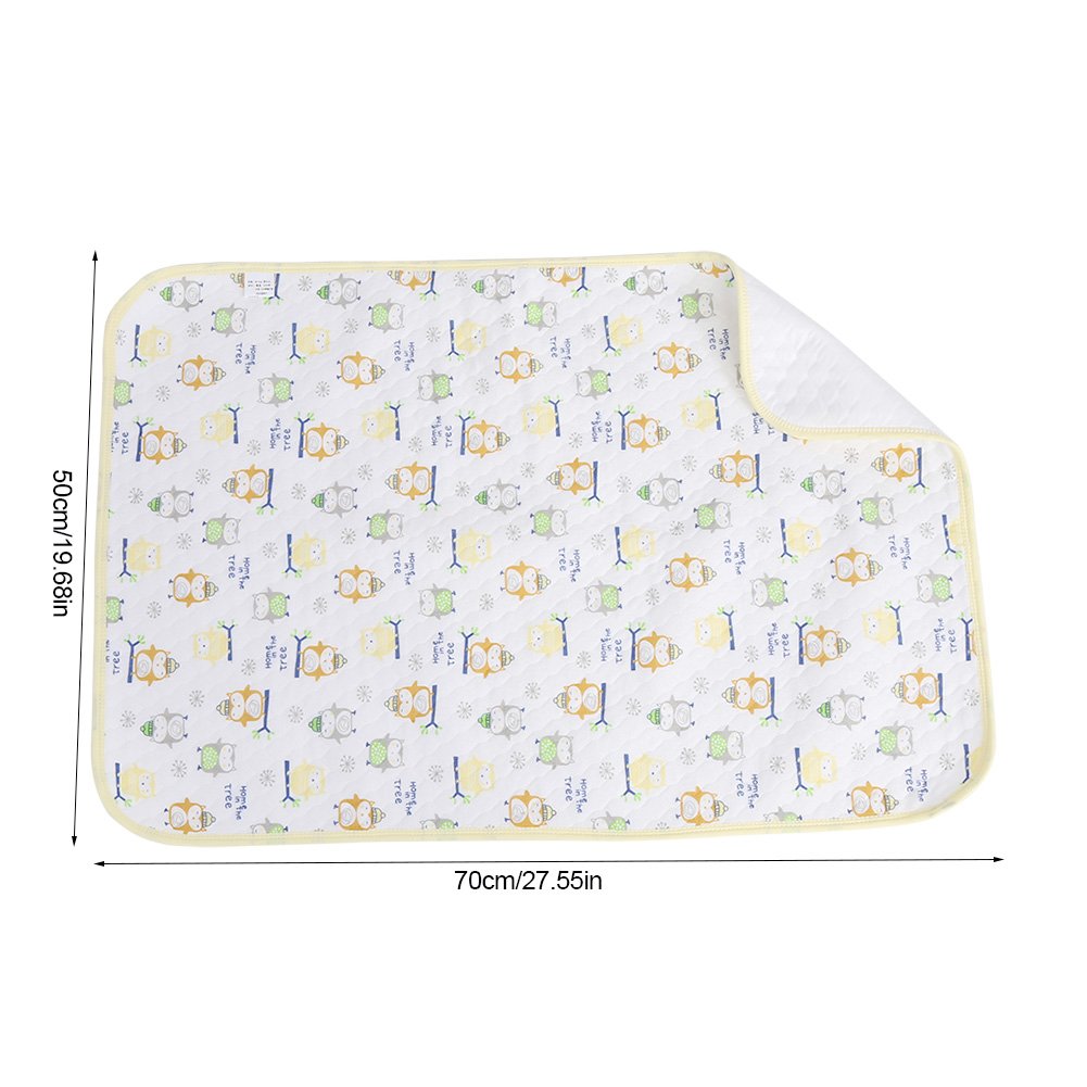 **Waterproof Crib Mattress Protector - Reusable Incontinence Pads for Kids & Adults - Washable Bed Pads for Leak Protection (Yellow Hemming, Medium) - Ideal for Nighttime Use, Travel & Daycare**
