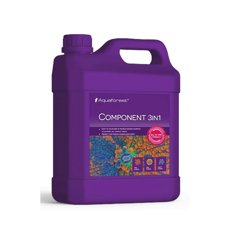 Aquaforest Component 3-in-1 Coral Reef Supplement (1000ml/2000ml) for Saltwater Aquariums - Marine Tank Calcium, Magnesium & Carbonate Hardness Booster