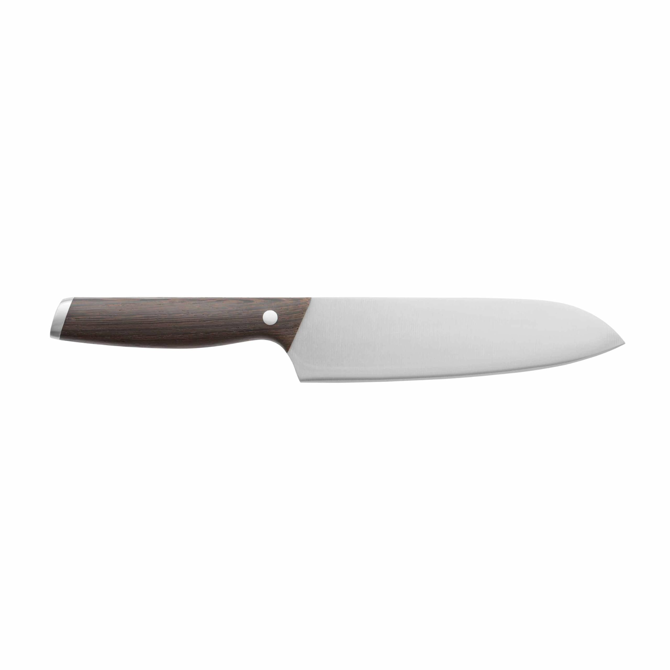 Premium BergHOFF Santoku Knife - 7 Inch Japanese Stainless Steel Chef Knife with Ergonomic Handle - Perfect for Slicing, Dicing & Mincing Vegetables, Meat & Fish