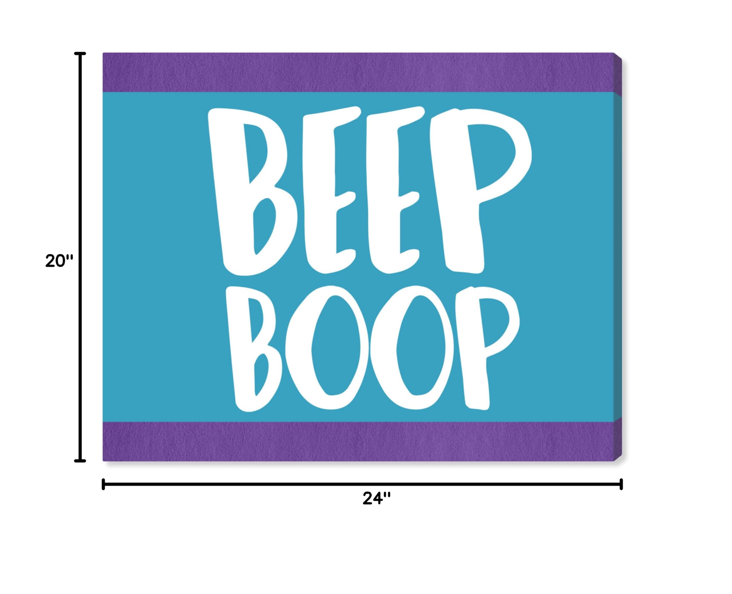 Oliver Gal Artist Co. Sci-Fi Wall Art Canvas Prints for Kids Room - 'Beep Boop' Children's Bedroom Décor, 20