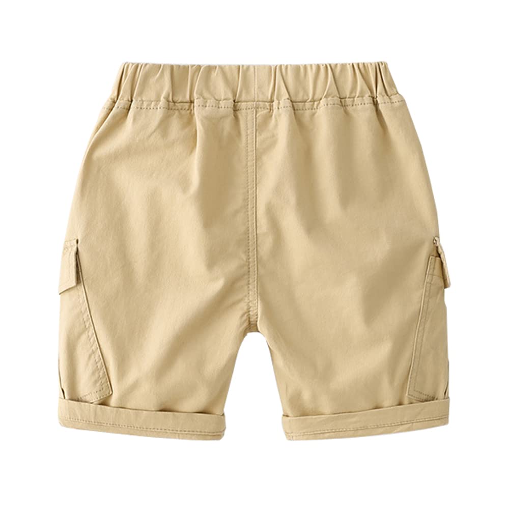 DINGDONG'S CLOSET Boys' Cargo Shorts for Toddlers - Comfortable & Durable Kids' Summer Shorts with Pockets | Perfect for Playtime, Outdoor Adventures & Everyday Wear