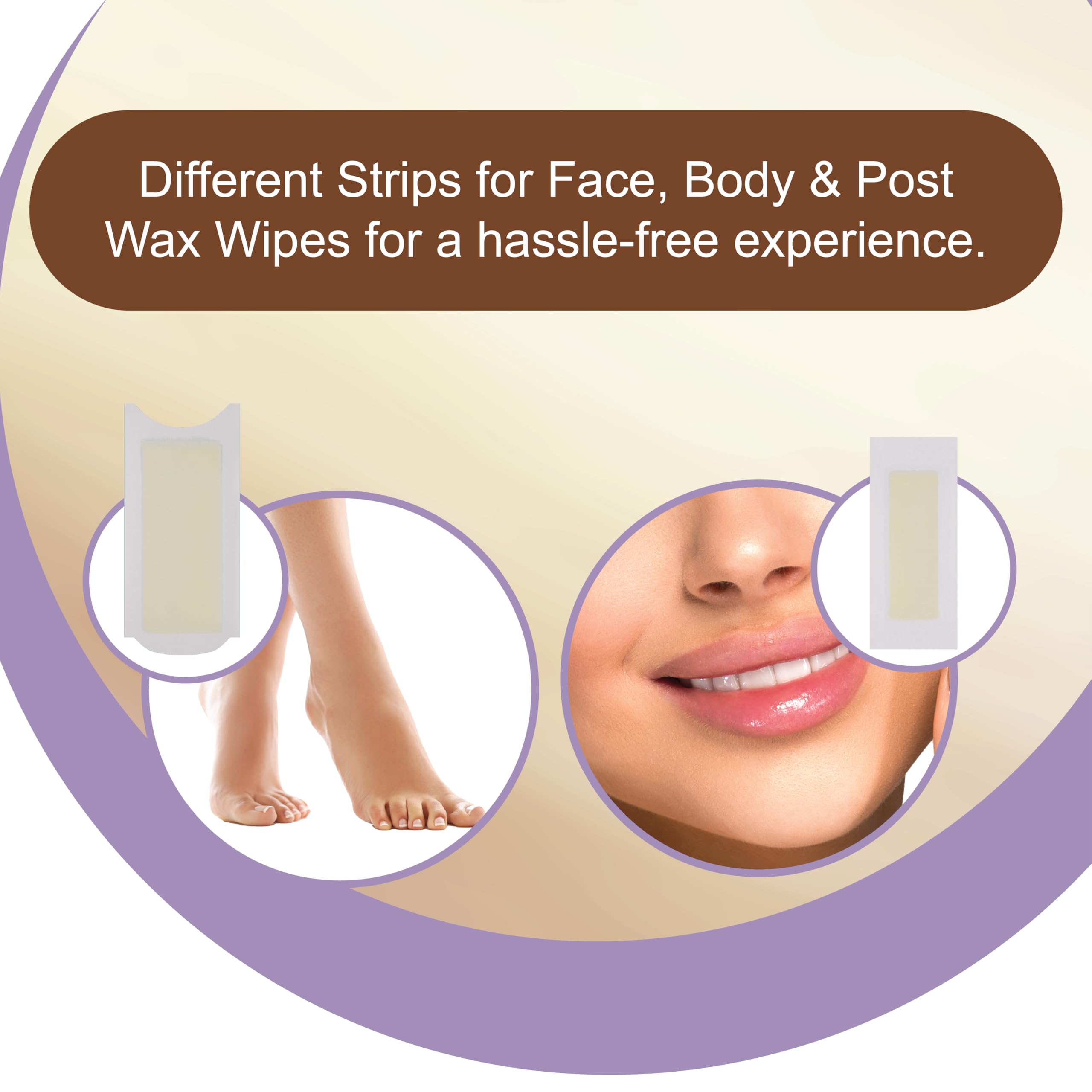 DR.Rashel Insta Smooth White Chocolate Wax Strips - 24 Count for Face & Body Hair Removal | Painless & Gentle Waxing Kit for Smooth Skin | Perfect for Home Use, Travel & DIY Beauty Care
