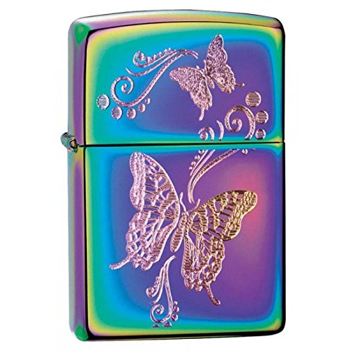 Personalized Engraved Butterfly Zippo Lighter with Free Customization - Unique Spectrum Design - Perfect for Birthdays, Anniversaries & Special Occasions