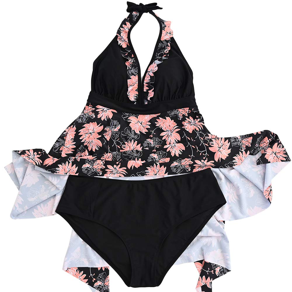 SEBOWEL Plus Size Tankini Swimsuits for Women - Two Piece Swim Dress with Flare Flowy Design, Comfortable Bathing Suits for Beach, Pool, Vacation & Summer Fun