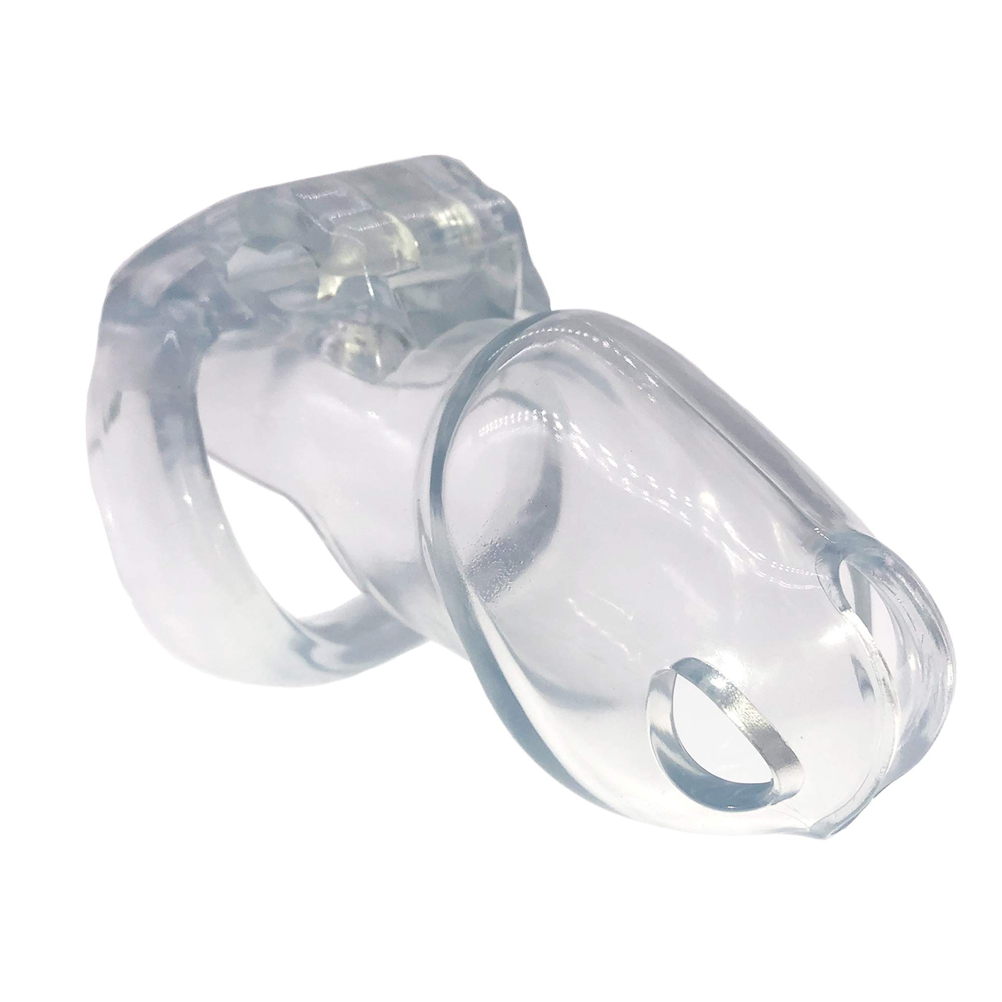 FYJENNICC HT-V4 Male Chastity Cage - Lightweight Resin Beginner Chastity Device with 6 Colors & 5 Sizes | Includes 5 Ring Sizes (Standard, Transparent) | Comfortable Adult Sex Toy for Long-Term Wear & BDSM Play
