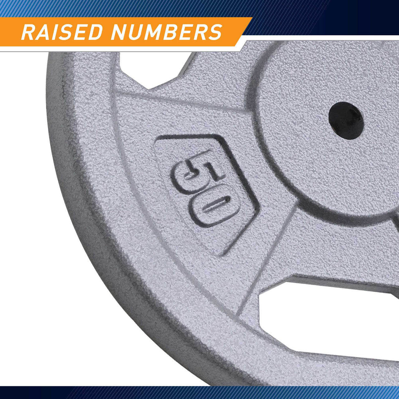 50lb Standard Size Grip Plate B5G 5550 - Heavy Duty Weight Plate for Strength Training, Powerlifting & Home Gym Workouts - Perfect for CrossFit, Bodybuilding & Fitness Enthusiasts