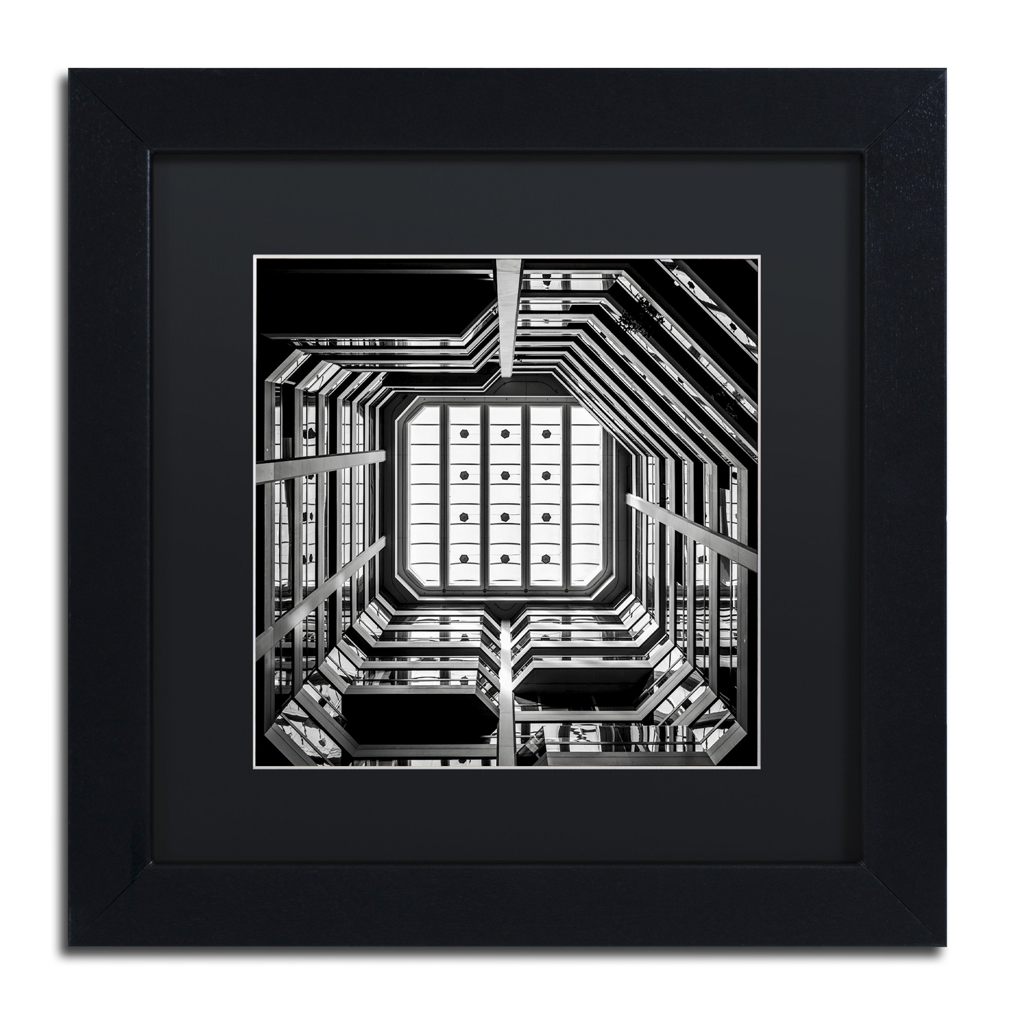Dave MacVicar Black Matte 11x11 Inch Framed Ceiling View Art Print - Perfect for Living Room, Bedroom & Office Wall Decor
