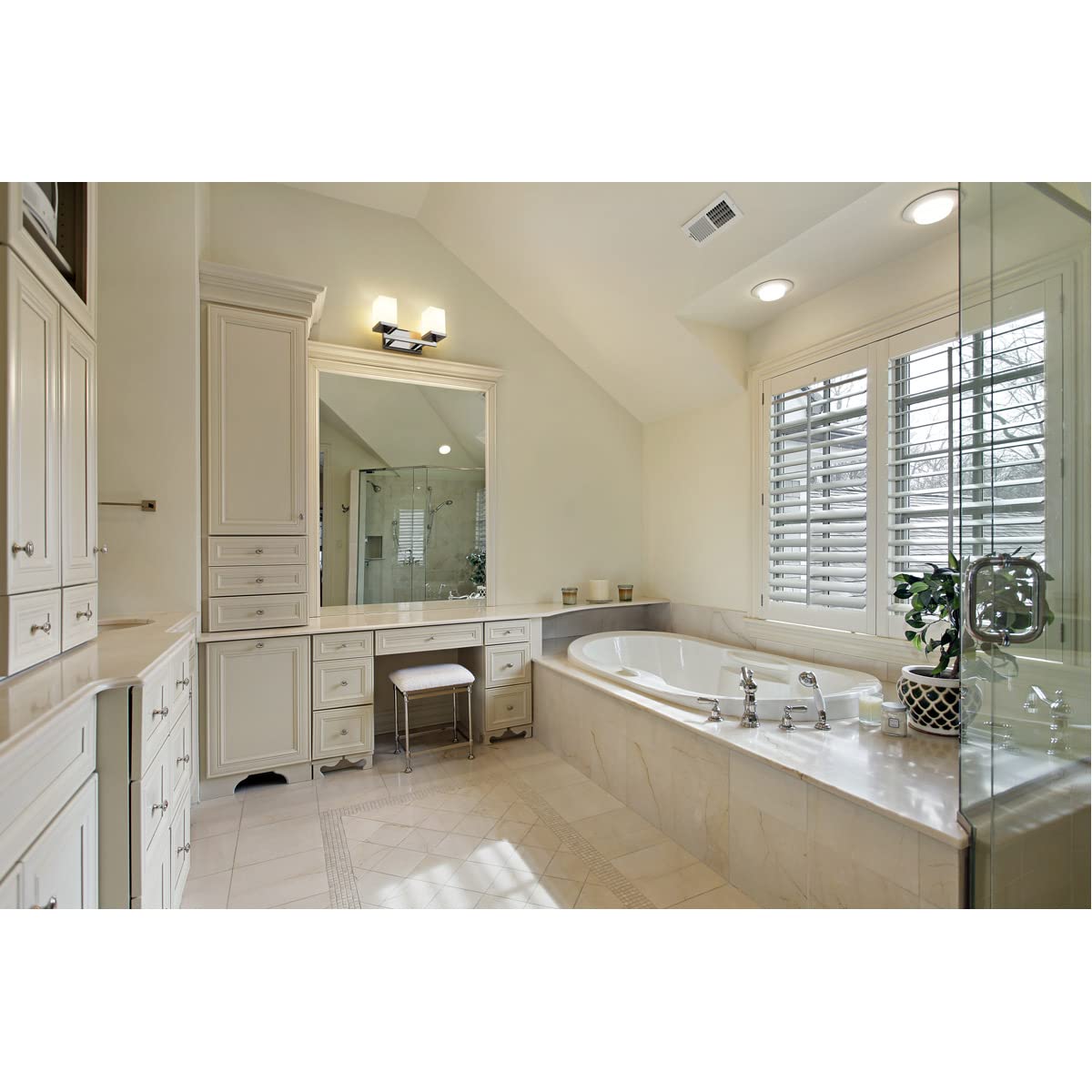 Z-Lite 1901-2V Tidal Two Light Bathroom Vanity Light - Chrome Finish Metal Frame with Matte Opal Glass Shade - Perfect for Modern Bathrooms, Powder Rooms and Dressing Areas