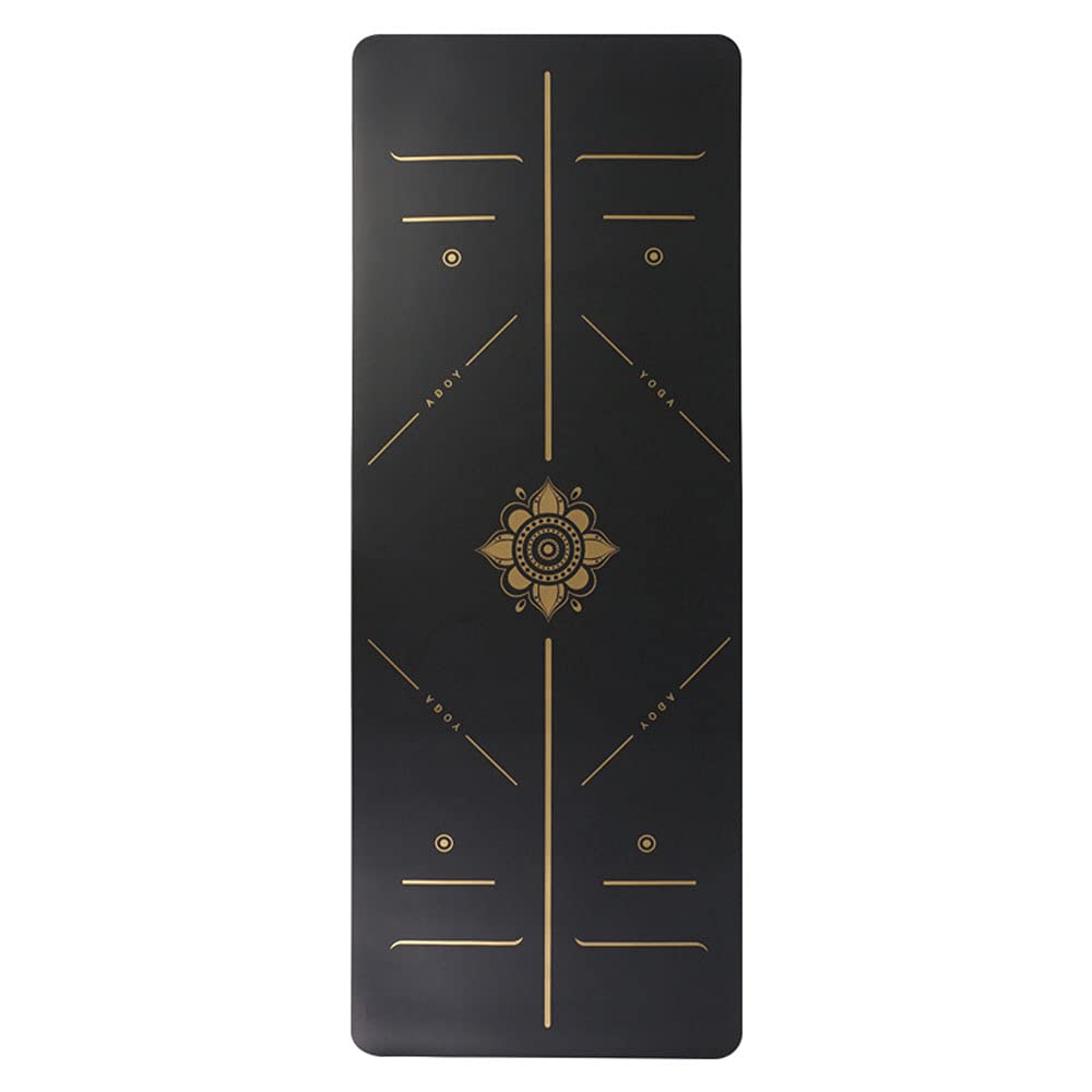 Extra Wide & Thick Non-Slip Yoga Mat with Sweat Absorption - Eco-Friendly Exercise Mat with Alignment Markers - Portable Fitness Mat for Women - Perfect for Hot Yoga, Pilates, Home Workouts & Gym Training