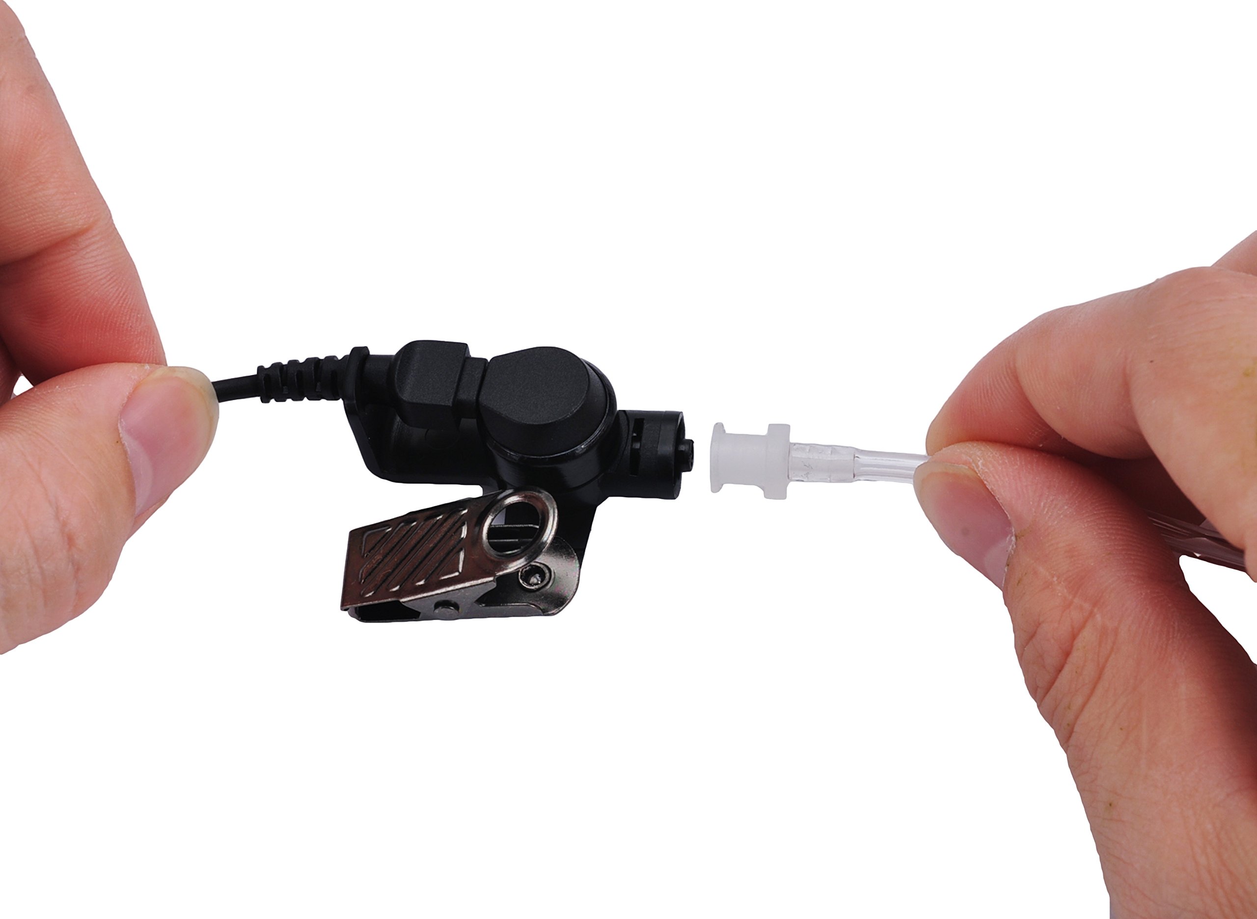 10 Pack Clear Acoustic Coil Tube Replacement for Two-Way Radio Security Earpiece & Headset with Connector - Perfect for Law Enforcement, Security Guards, and Event Staff Communication