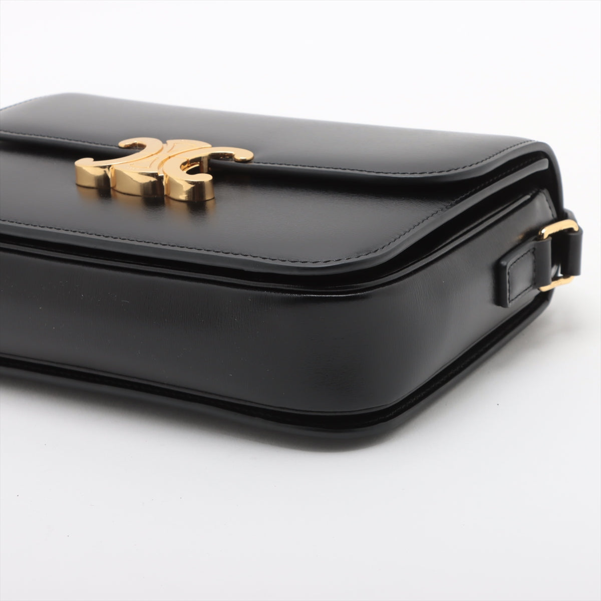 Celine Triomphe Classique Medium Black Crossbody Bag - Stylish & Elegant for Women's Daily Use, Work, and Evening Events