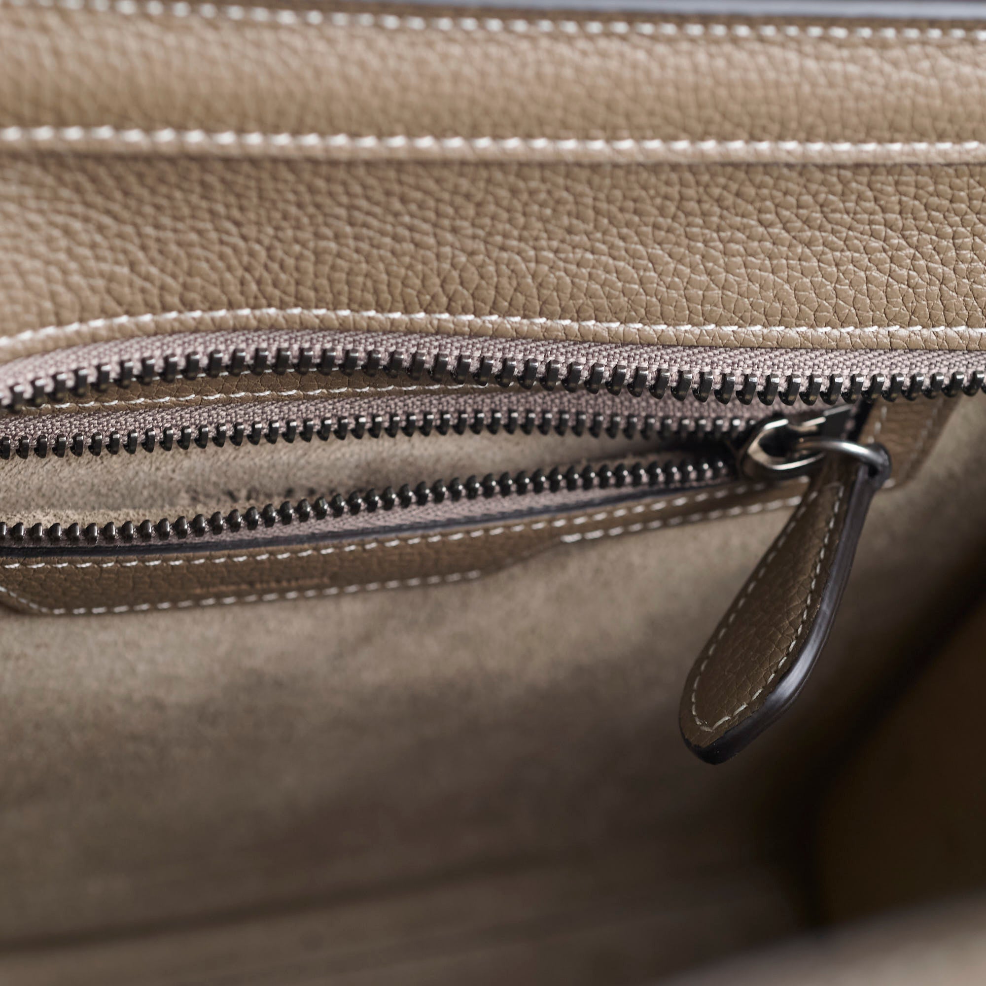 Celine Micro Luggage Bag in Taupe - Premium Grained Leather Handbag for Women | Perfect for Work, Travel & Everyday Use
