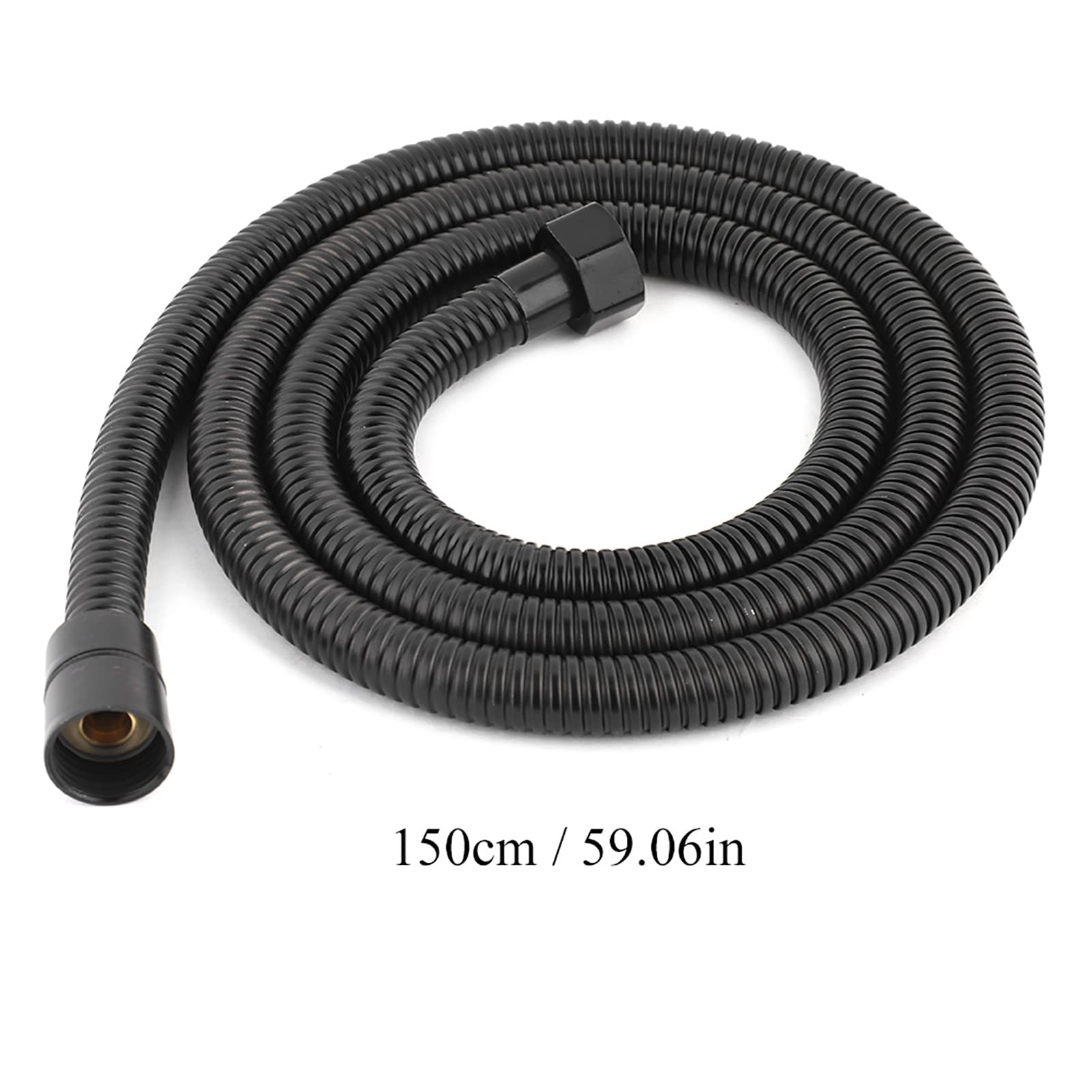Jerliflyer 59 Inch Universal Shower Hose Replacement - G1/2 Thread Stainless Steel Flexible Shower Head Hose for Bathroom, Spa & RV Use