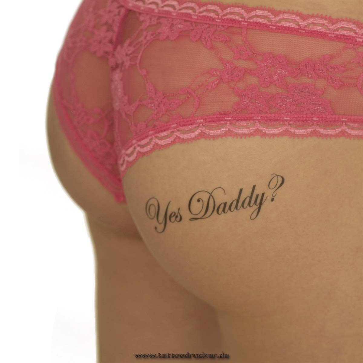 1 x Daddy's Card - Princess, Yes Daddy, Property of Daddy - Temporary Fetish Daddy Girl Tattoo Set (1) | Fun Role Play Accessory for BDSM, Fetish Parties & Couples Play