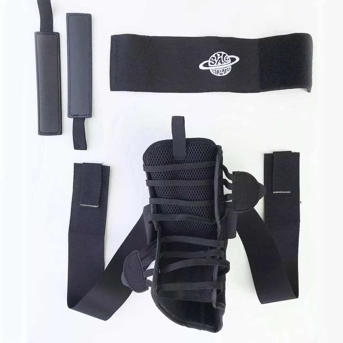 Space Brace 2.0 Quick Lace Ankle Support Brace for Skateboarding - Single Protective Gear for Injury Prevention & Recovery - Perfect for Skaters, Athletes & Active Lifestyles