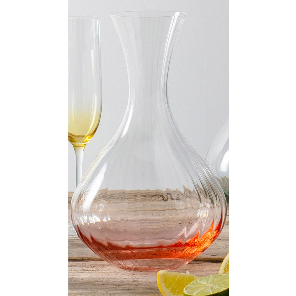 Galway Crystal Erne Blush Carafe - Elegant Glass Water Pitcher for Dining & Entertaining - Perfect for Wine, Juice, or Water Serving at Parties, Weddings, and Home Decor