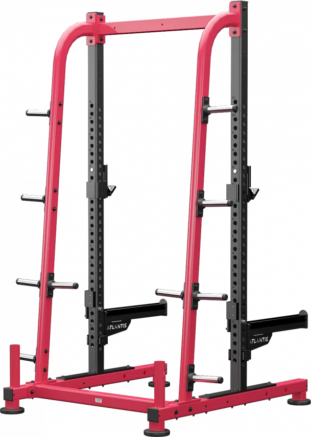 ATLANTIS Half Rack - Premium Strength Training Equipment for Home & Gym Workouts | Perfect for Squats, Bench Press & Weightlifting Exercises