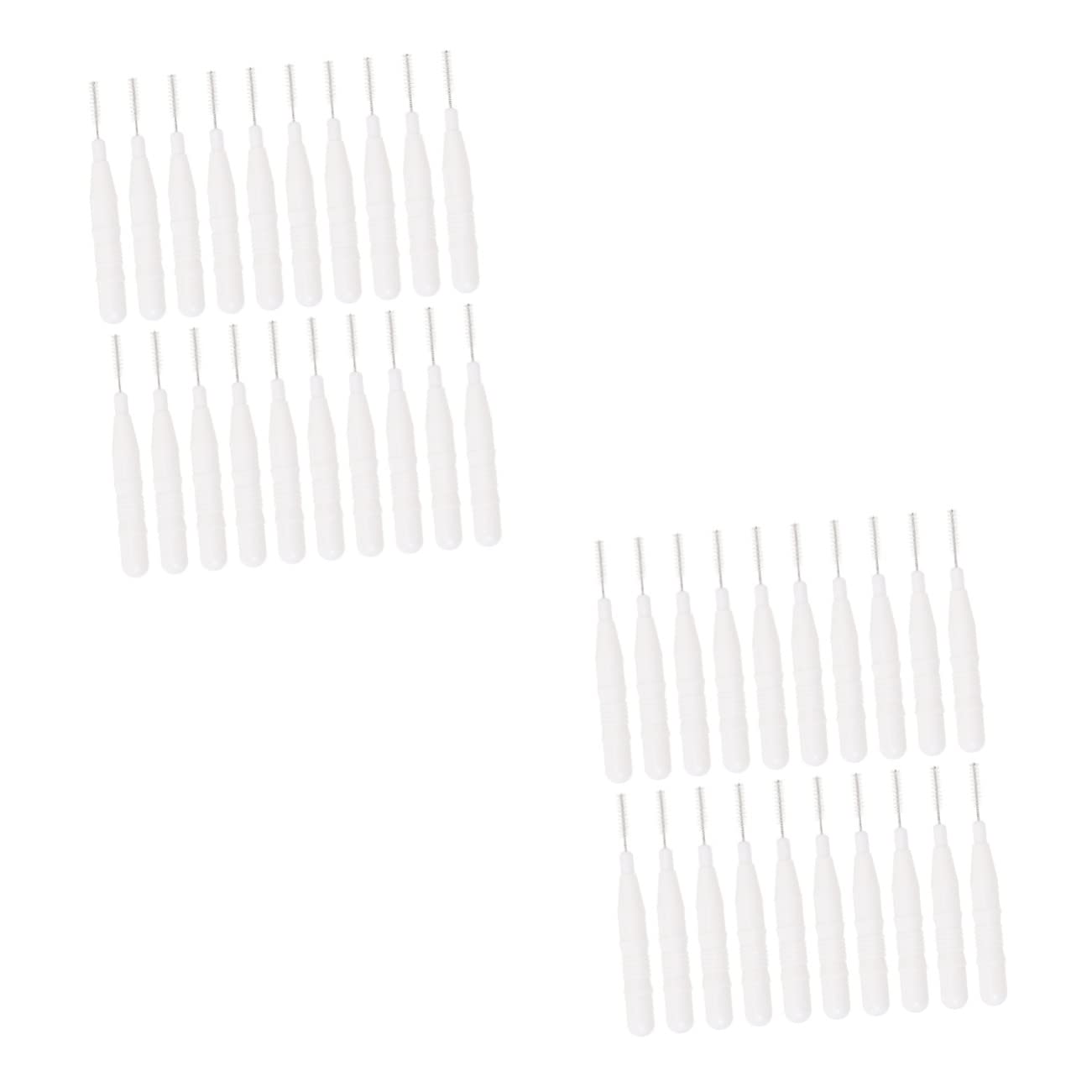 FOMIYES 40 Pcs Professional Micro Eyebrow Brush Set with Cap - Nylon Eyebrow Wand, Eyeliner Brush, Eyebrow Comb & Makeup Brushes for Precise Brows & Eye Makeup - Perfect for Salon, Travel & Home Use