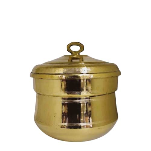 Premium Traditional Brass 9-Pit Idli Cooker | Authentic South Indian Brass Idli Steamer (Pithal Idli Pathram) | Heavy Duty Idli Pot for Healthy Cooking | Perfect for Home Kitchens & Indian Restaurants | Ideal for Breakfast & Traditional South Indian Meals