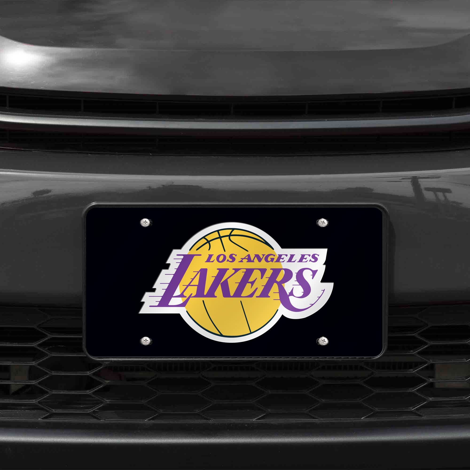 Official NBA Los Angeles Lakers Laser-Cut Car Keychain - Premium Metal Logo Auto Accessory for Lakers Fans, Perfect for Gifts, Game Days & Everyday Use