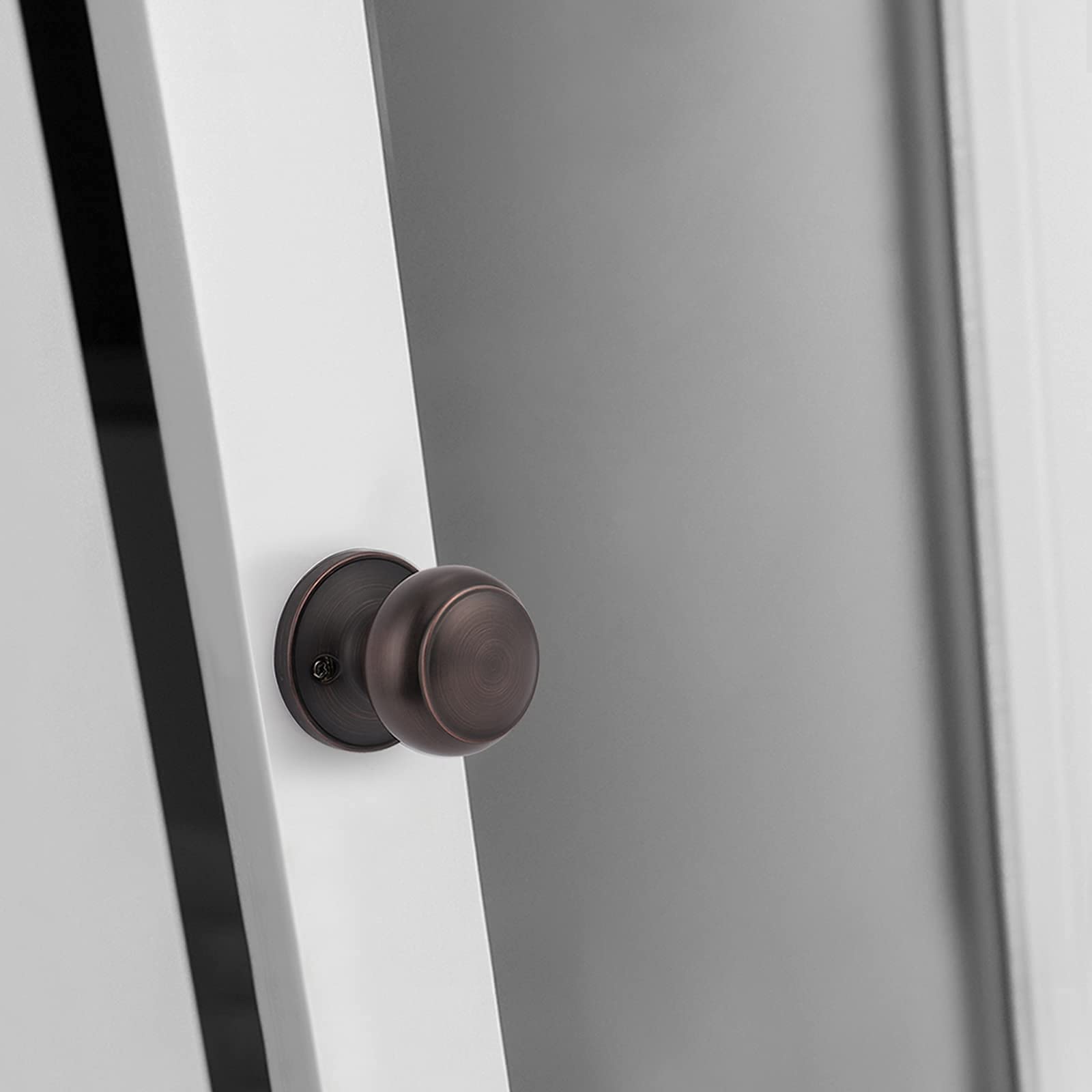 Probrico 5-Pack Privacy Door Knobs & 6-Pack Single Dummy Knob Set - Oil Rubbed Bronze Interior Door Handles for Bathroom, Bedroom & French Doors - Perfect for Home Privacy & Security Solutions