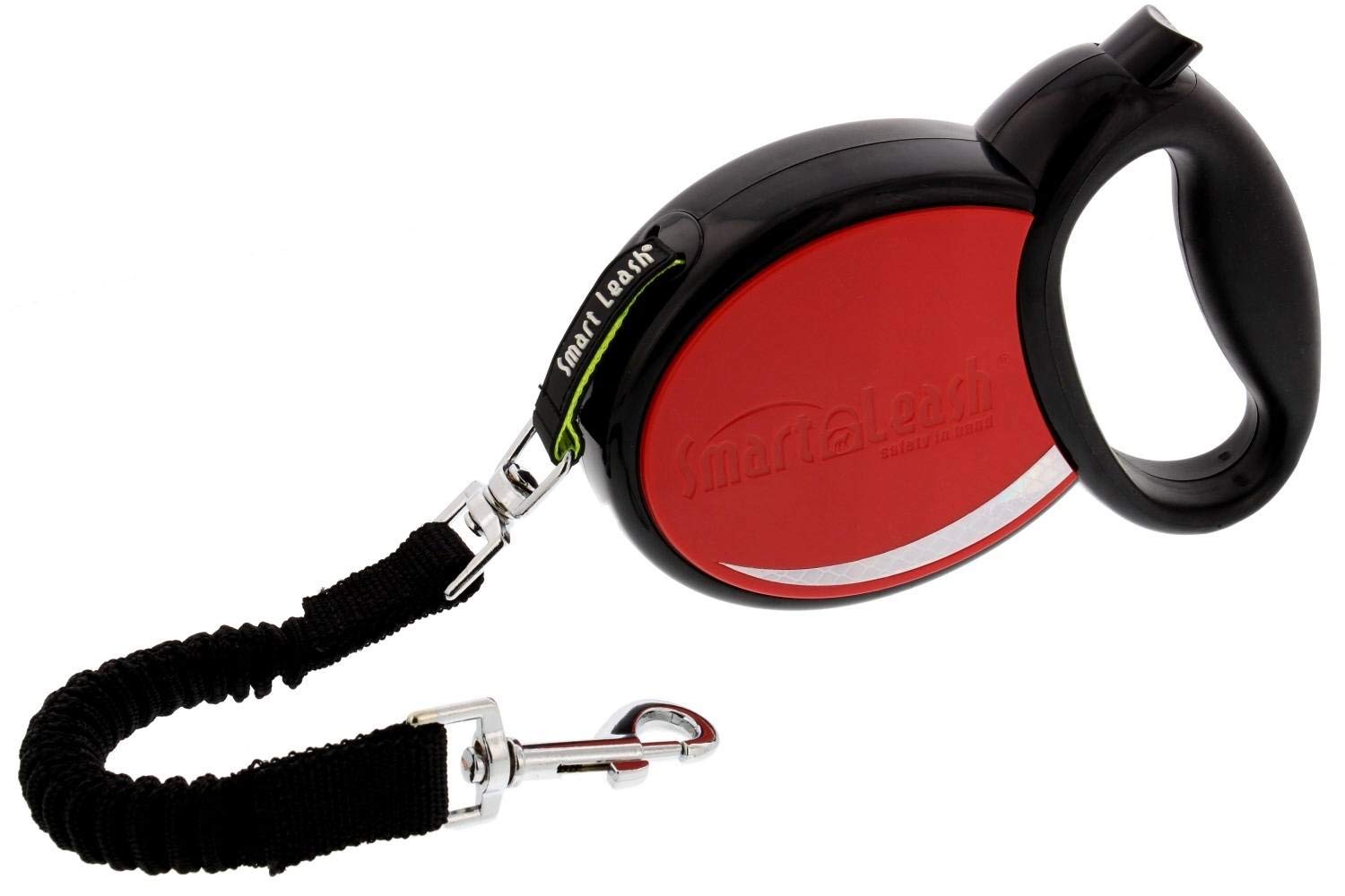 SmartLeash - Large 65 lbs. Retractable Dog Leash (15 Feet, Red) - Durable & Tangle-Free for Walking, Running & Outdoor Adventures with Your Pet