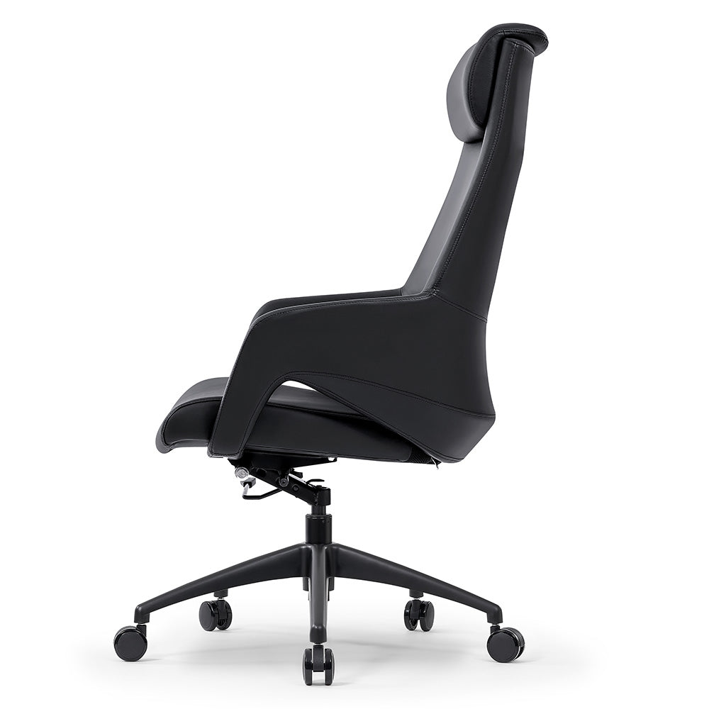 Premium RONAN Executive Office Chair - Ergonomic High Back Desk Chair with Adjustable Height & Lumbar Support - Black - Perfect for Home Office, Conference Rooms & Corporate Workspaces