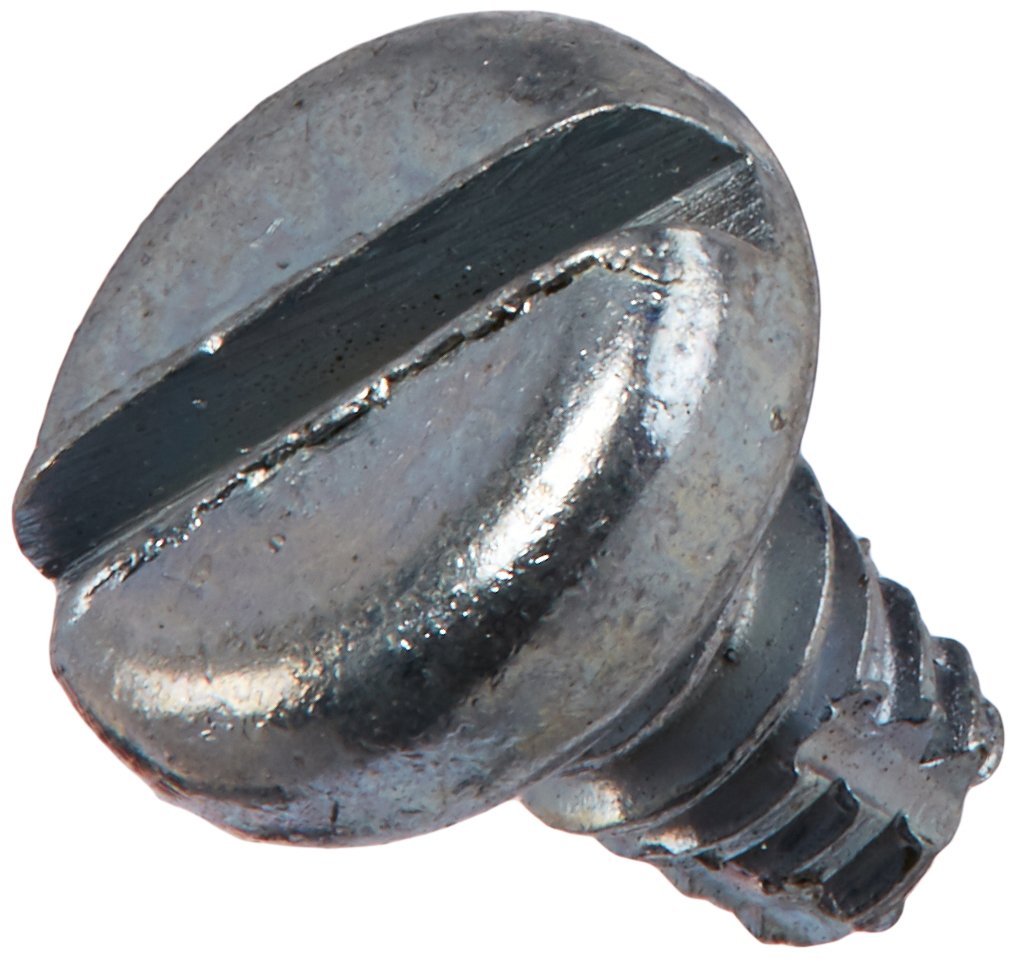 Small Parts 0403FSP #4-40 Steel Thread Cutting Screw, Zinc Plated Pan Head Slotted Drive, 3/16