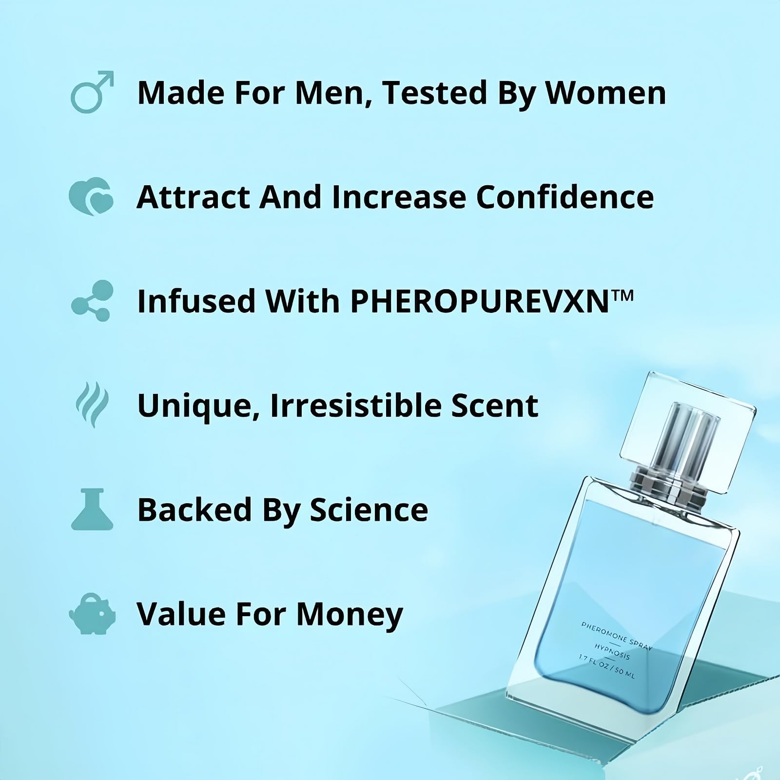 Best Pheromone Cologne for Men - Hypnosis 2.0 Long Lasting Romantic Perfume, 50ml (2 Pack) - Attract Women & Boost Confidence for Dates, Clubs & Special Occasions