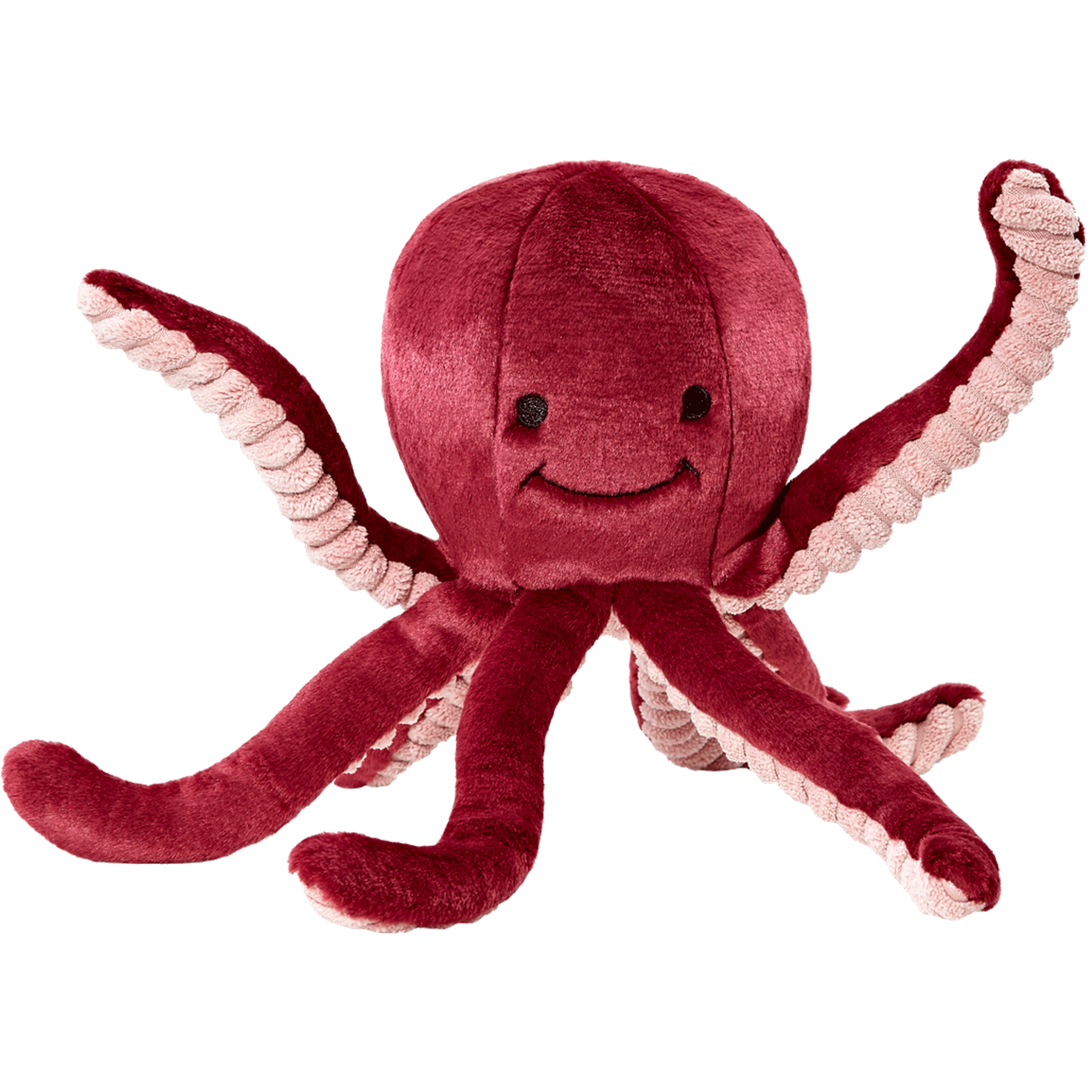 Fluff & Tuff Olympia Octopus Dog Toy - Durable Red Plush Chew Toy for Medium & Large Dogs - Perfect for Fetch, Tug-of-War & Cuddling Playtime