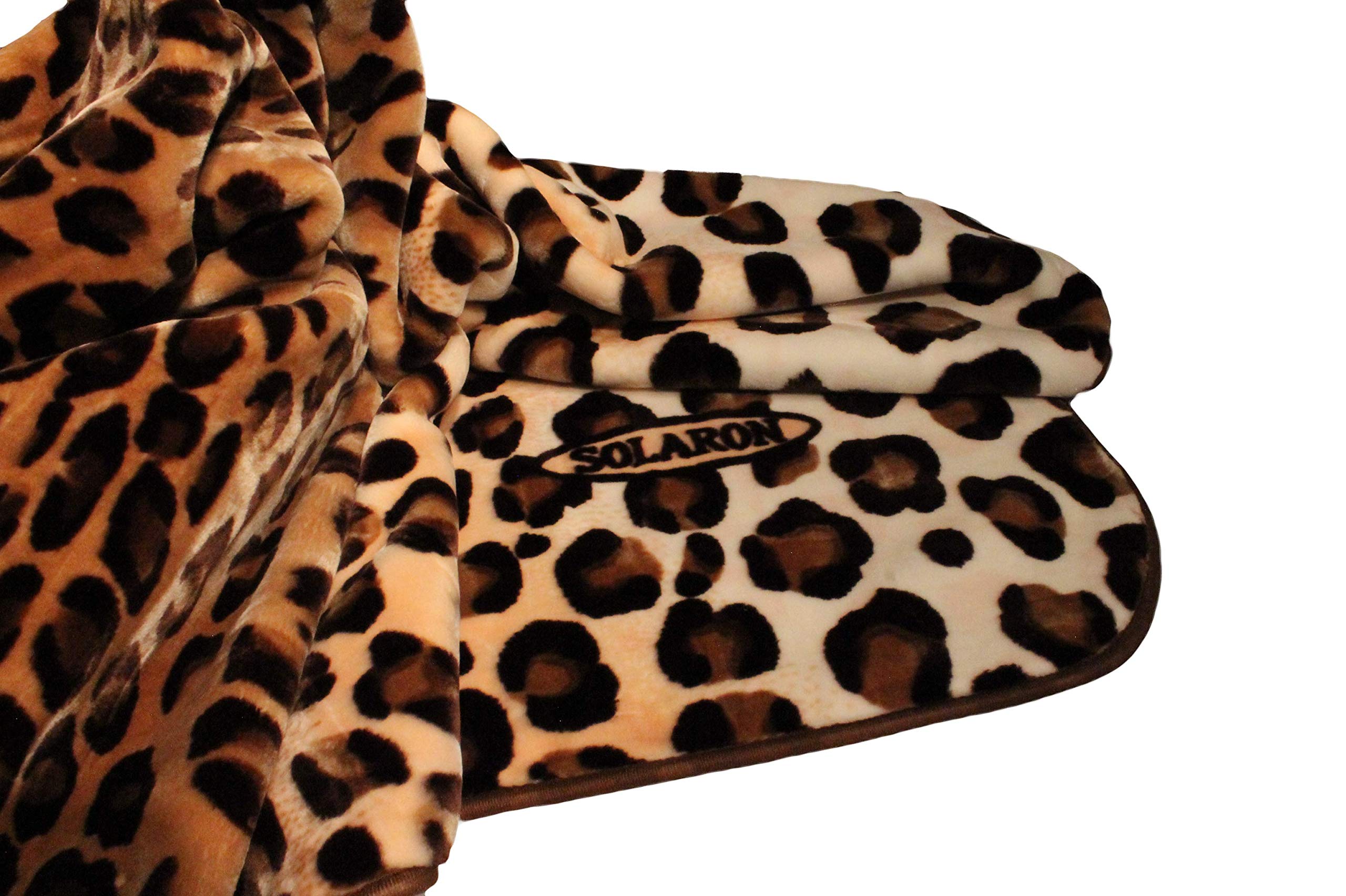 King Size Leopard Print Korean Mink Blanket - Ultra Soft & Warm Luxury Throw for Bed, Sofa, and Winter Coziness