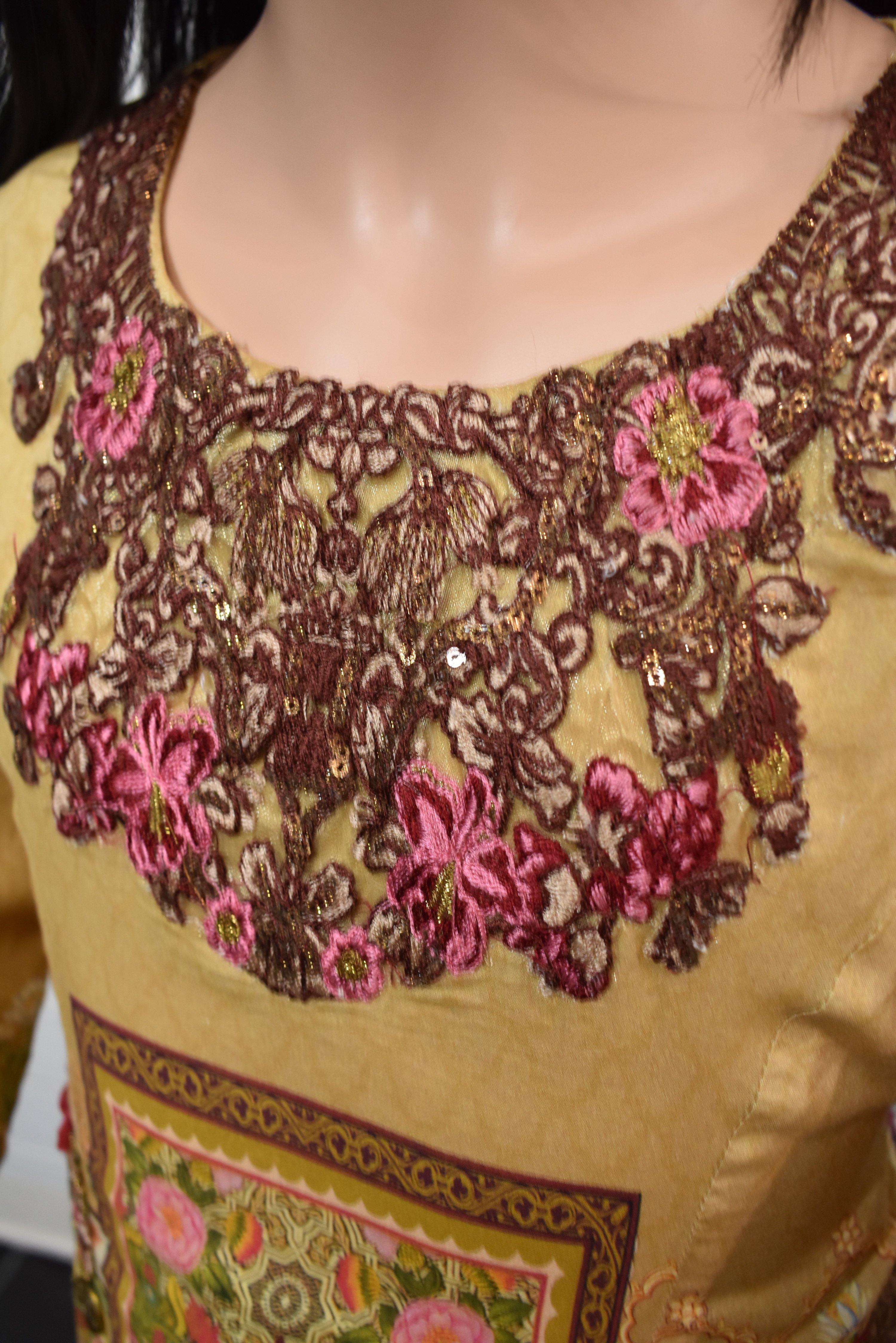 Simrans Kids Digital Print Outfit with Embroidered Capri Trousers AL14 | Stylish Matching Set for Girls | Perfect for Birthday Parties, School Events & Family Photos