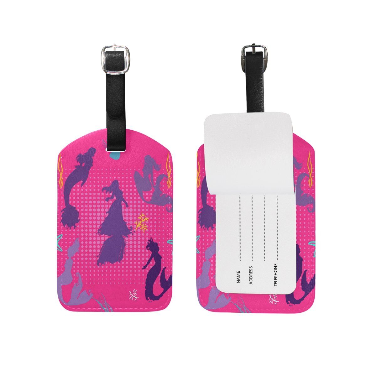 ZOEO Royal Blue Mermaid Tail Luggage Tags - 2 Pack Waterproof Suitcase ID Tags for Women & Girls | Perfect for Travel, Airports, and Cruise Vacations
