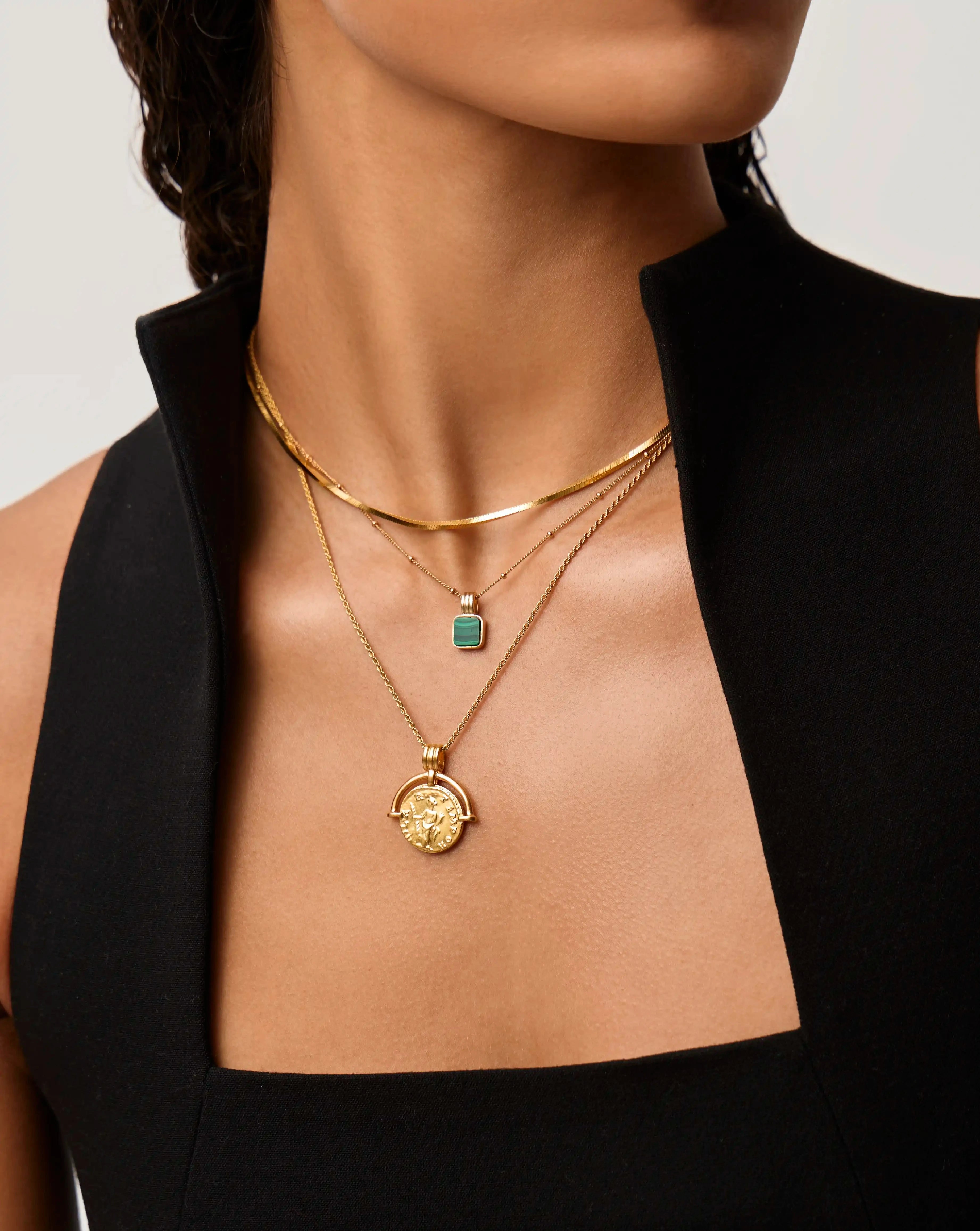 Lucy Williams 18k Gold Plated Necklace Set for Women - Elegant Layering Jewelry for Everyday Wear, Date Nights & Special Occasions
