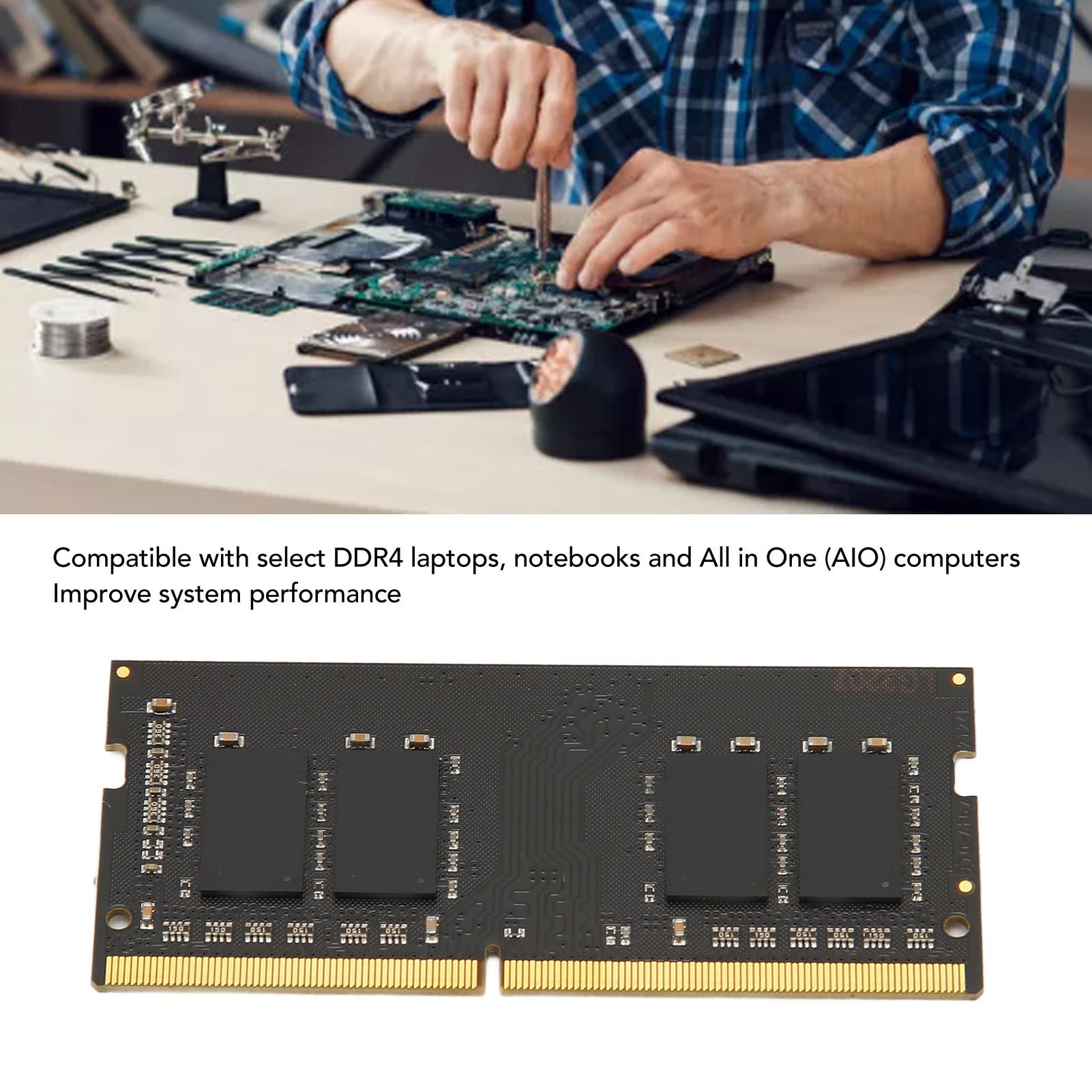DDR4 8GB 2133MHz 260-Pin Laptop Memory Module, Compatible with Laptops and All-in-One PCs, Ideal for Gaming and Multitasking